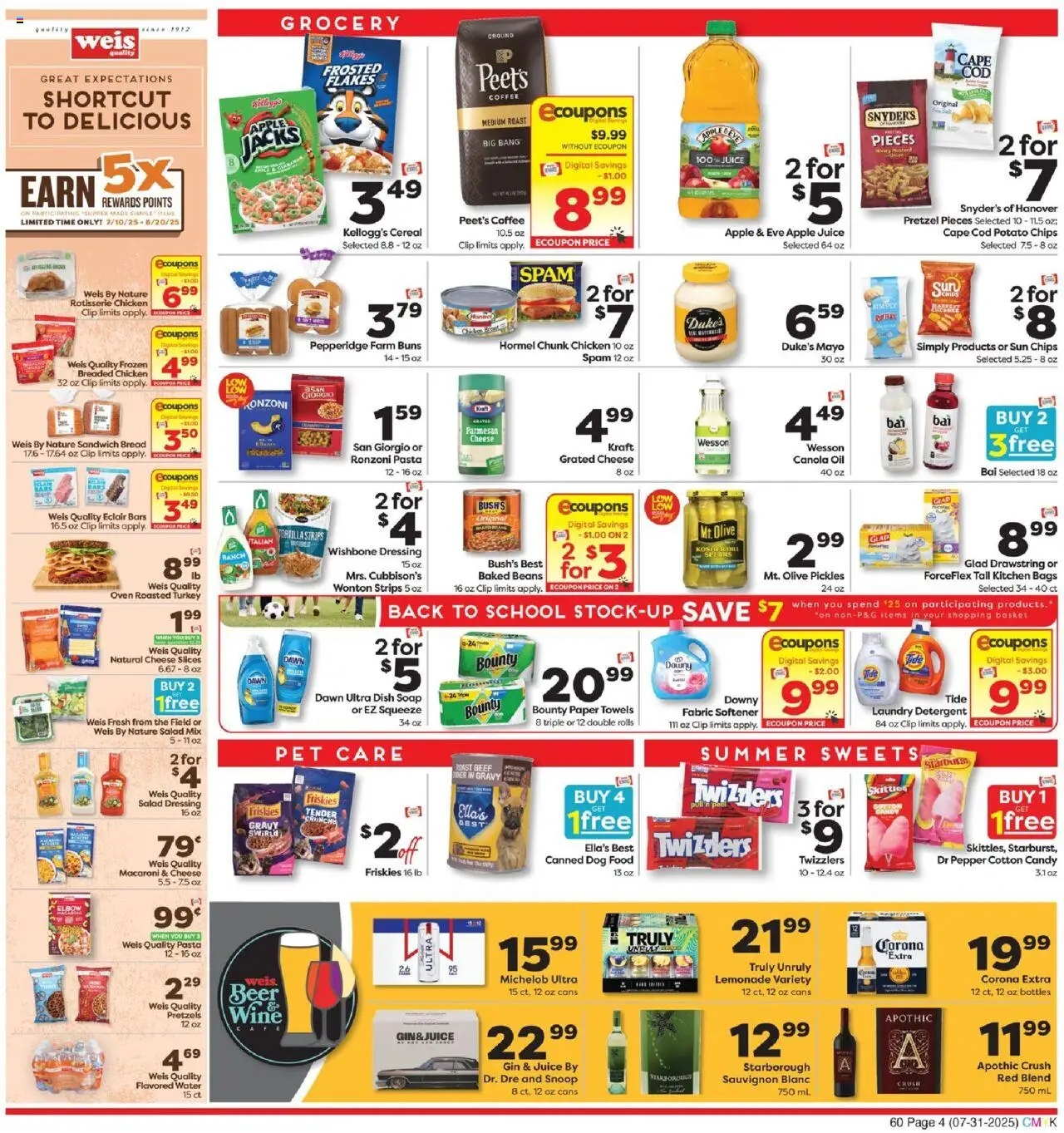 Weis Weekly Circular - PA - valid from 31.07.2025 | Page: 4 | Products: Clip, Coffee, Soap, Beef