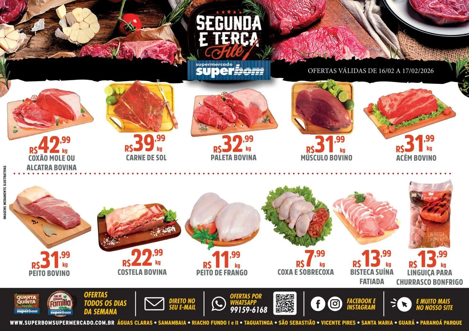 Superbom Folheto - válido de 16.02.2026 | Página: 1 | Produtos: Acém, Alcatra, Carne, Peito de frango