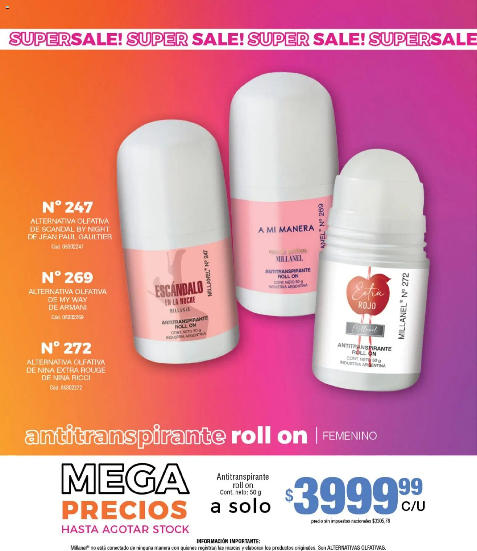 Millanel - Catálogo │ válido desde el 08.12.2025 | Página: 106 | Productos: Jean, Antitranspirante