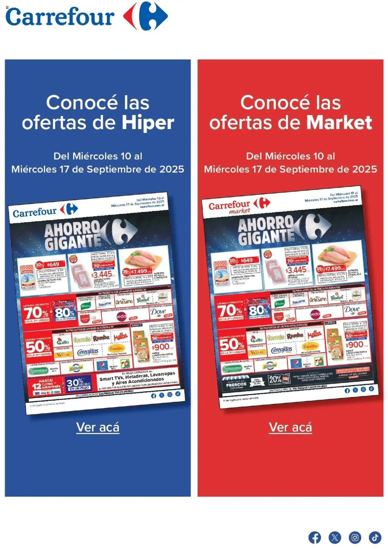 Carrefour ofertas - Catamarca │ válido desde el 10.09.2025 | Página: 1 | Productos: Mesa, Pan, Arroz, Fideos