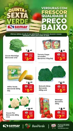 Semar Supermercado ofertas Quinta e Sexta Verde - Pré-Visualização do folheto da loja Semar Supermercado, válido de 12.03.2026