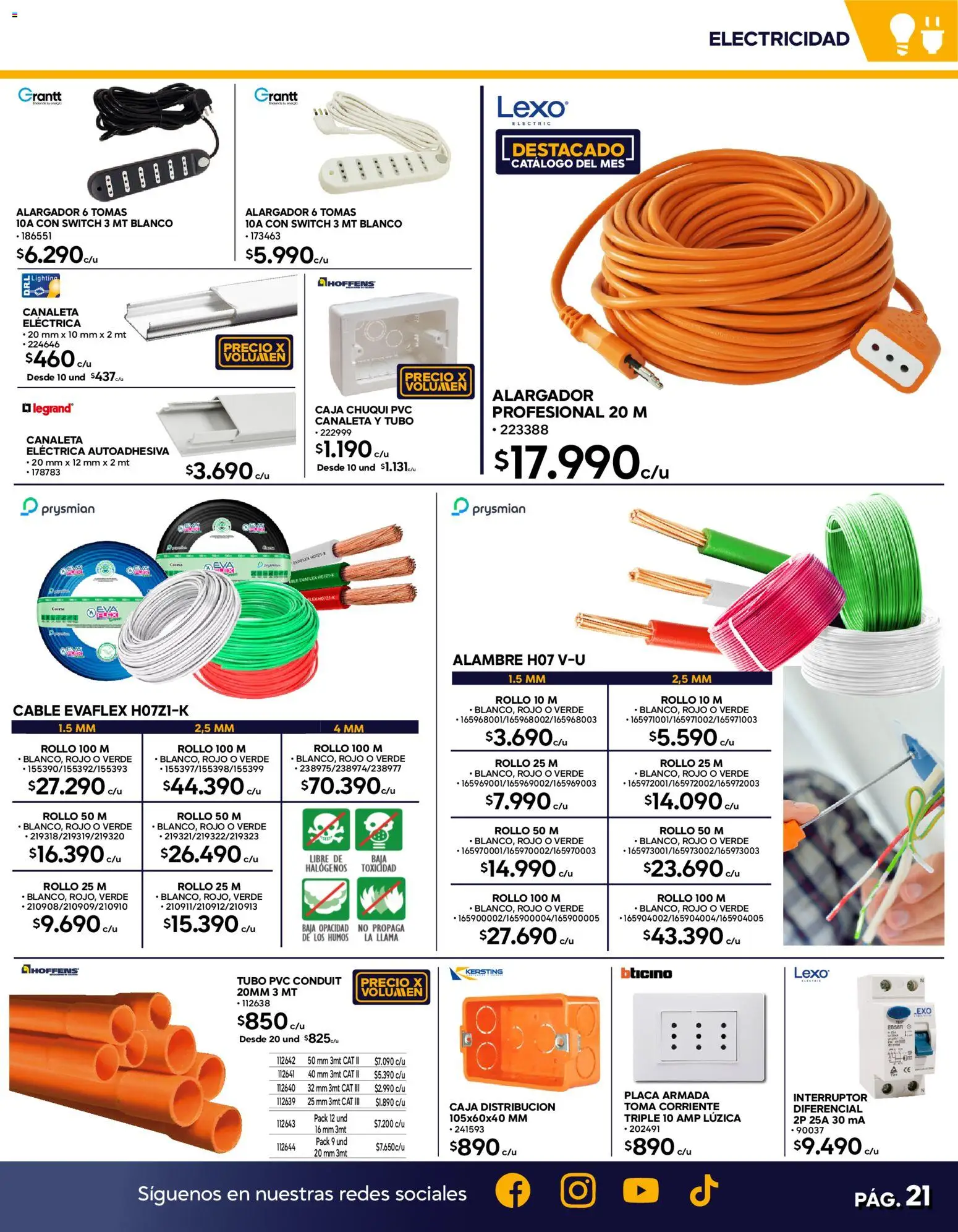 Construmart Ofertas │ válido desde el 01.04.2026 | Página: 21 | Productos: Alargador, Cable, Interruptor, Caja