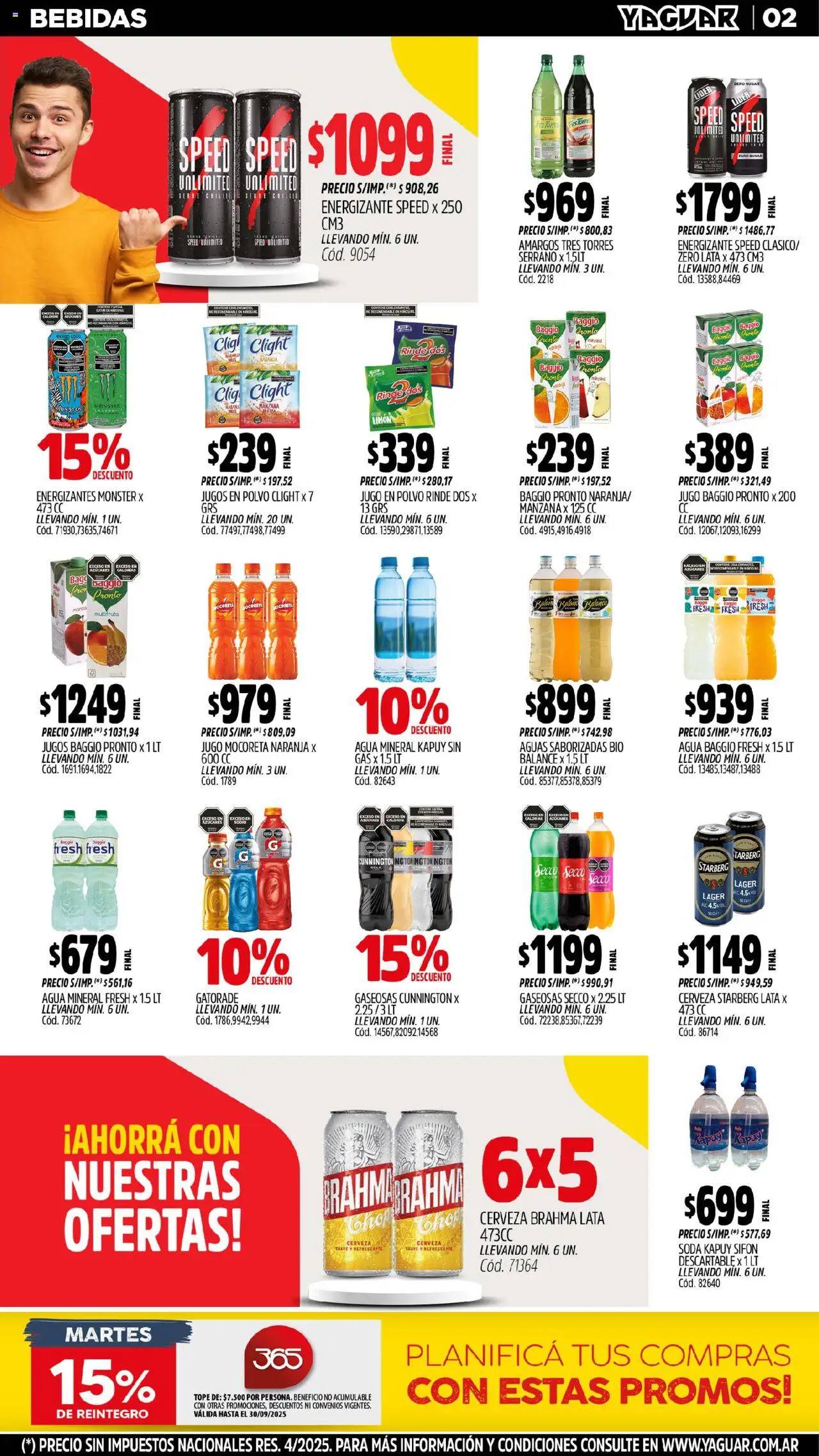 Yaguar - Chaco │ válido desde el 08.09.2025 | Página: 4 | Productos: Soda, Manzana, Mango, Cerveza