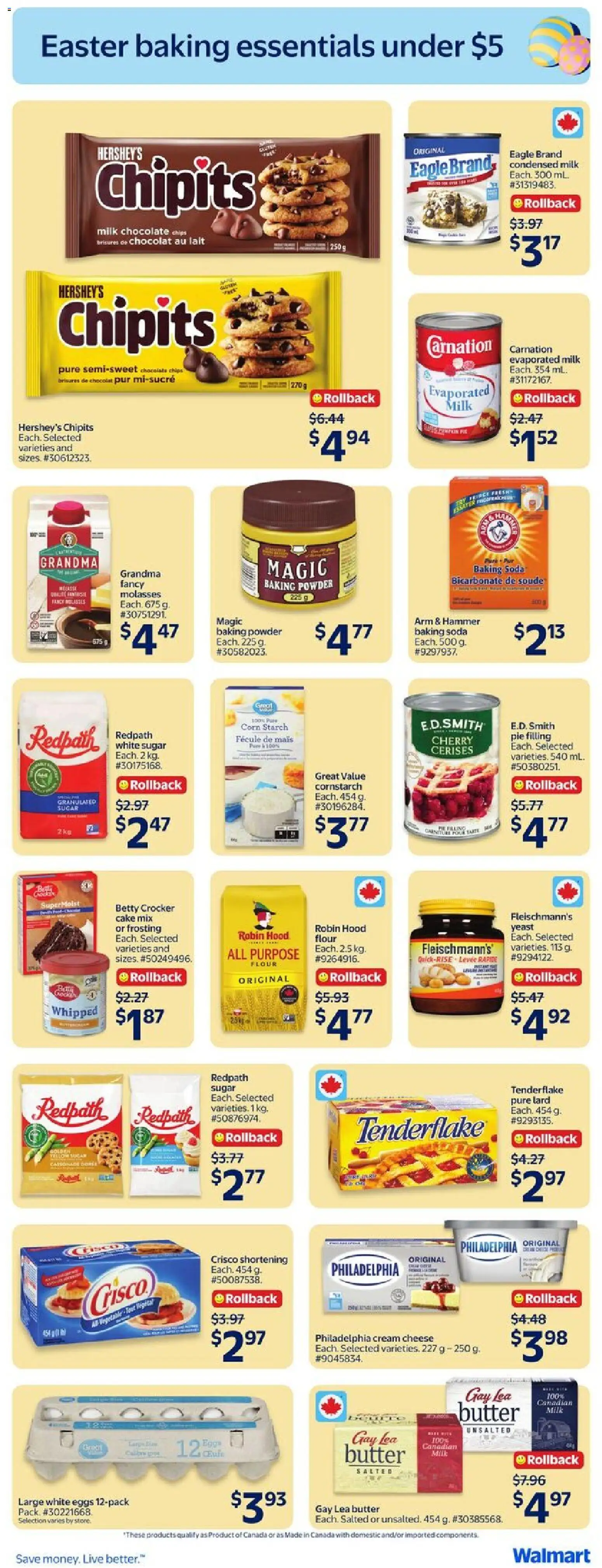 Walmart flyer valid from 19.03.2026 | Page: 9 | Products: Powder, Butter, Cheese, Eggs