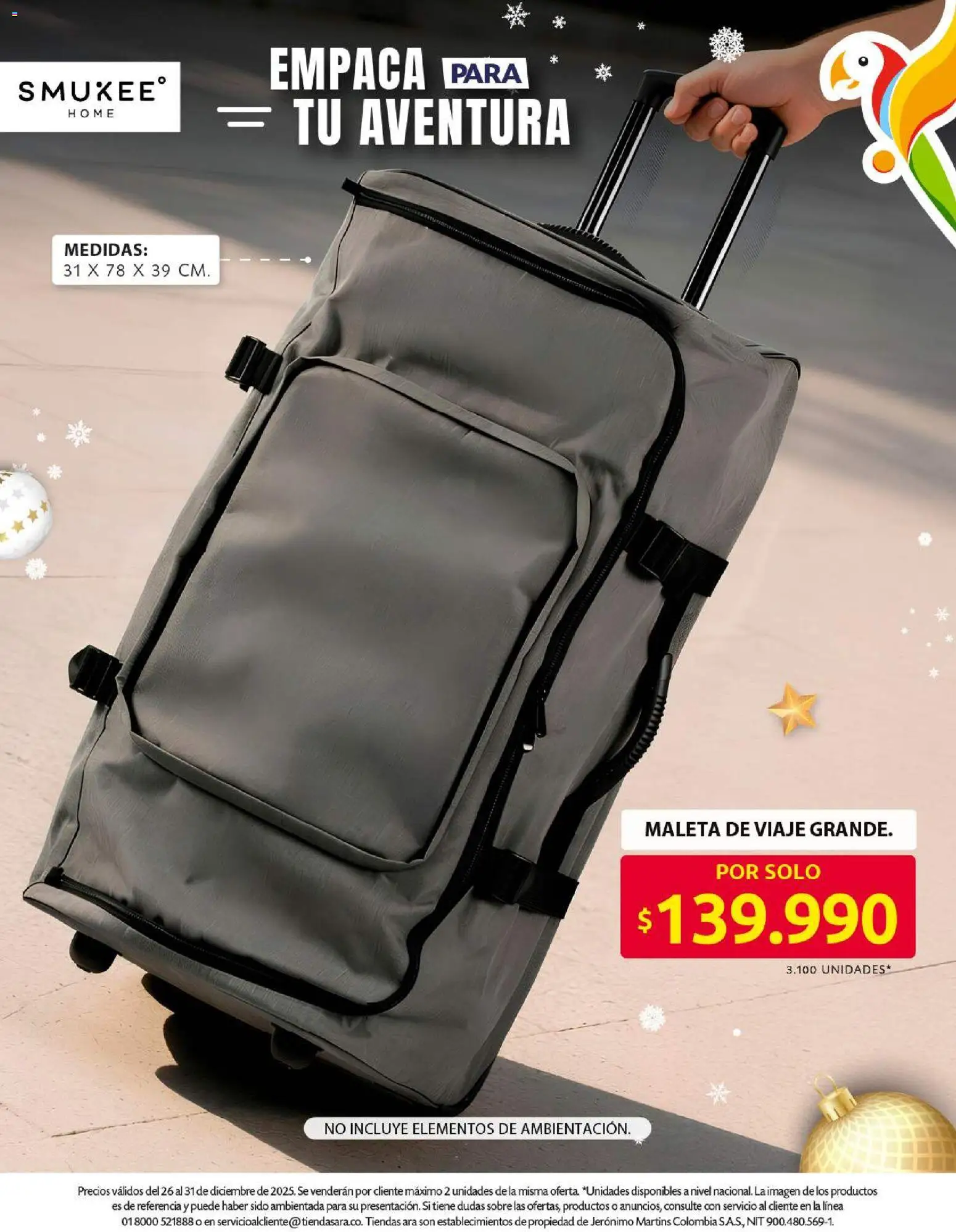 Ara revista - valida desde el 26.12.2025 | Página: 11 | Productos: Maleta, Sobre, Maleta de viaje