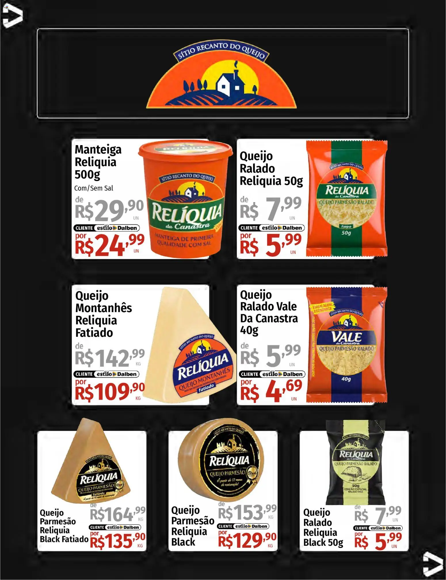 Supermercado Dalben Folheto - válido de 14.01.2026 | Página: 22 | Produtos: Manteiga, Queijo, Parmesão, Sal