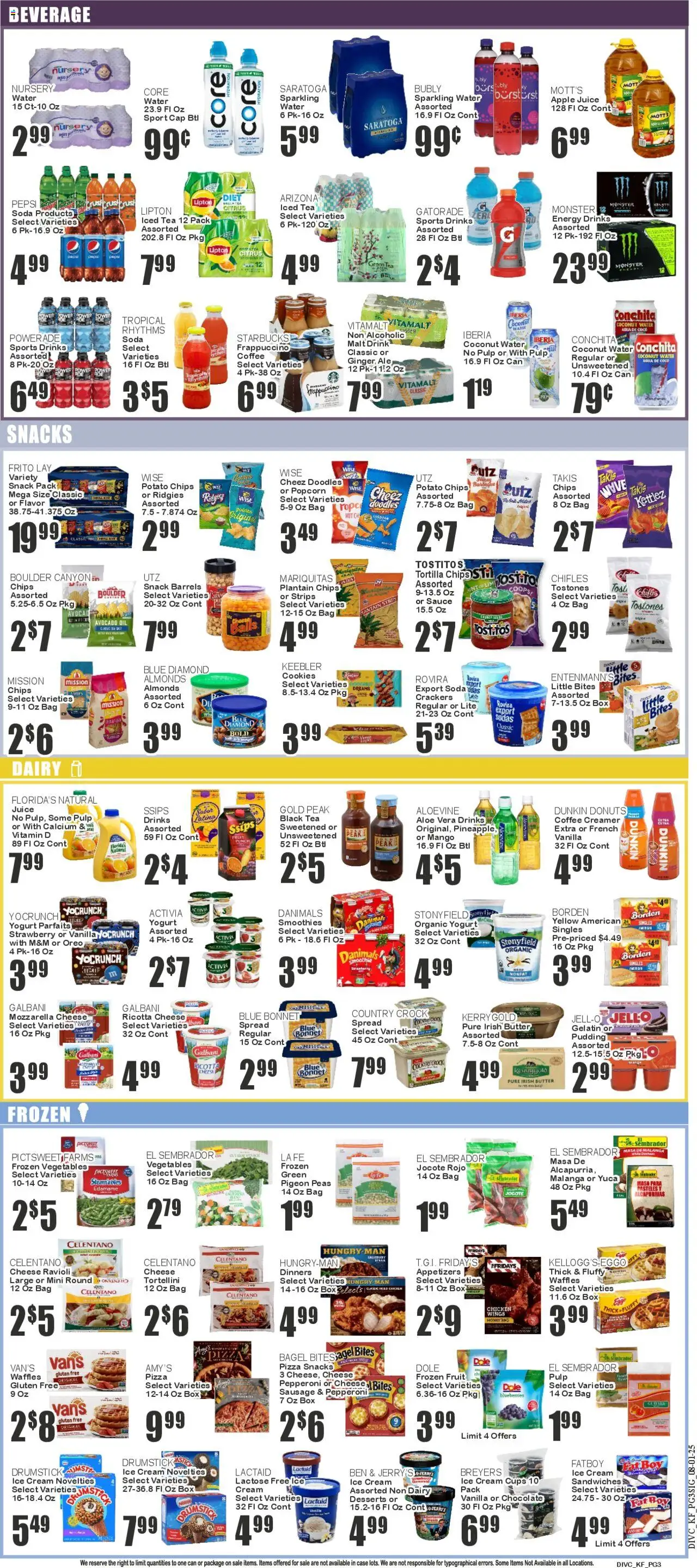 Key Food Weekly Ad - valid from 01.08.2025 | Page: 3 | Products: Vitamin, Oil, Cap, Blueberries