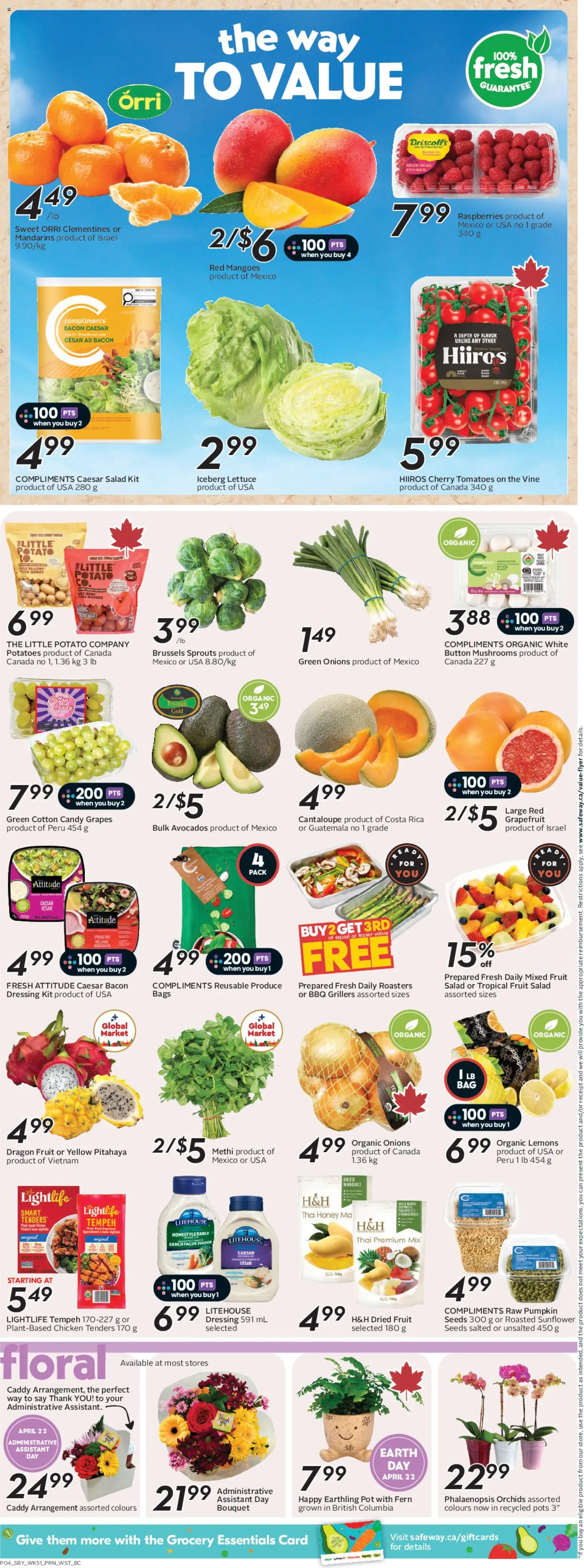 Safeway flyer valid from 16.04.2026 | Page: 7 | Products: Salad, Pumpkin, Chicken, Tomatoes