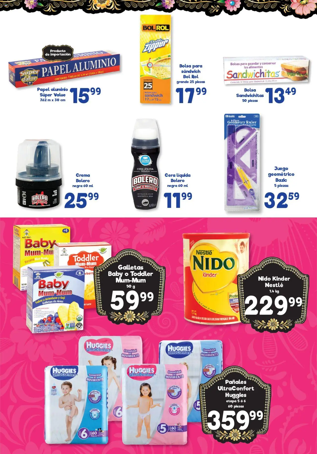 Nuevas ofertas de S-Mart válidas en toda la República Mexicana desde el 22.08.2025. ¡Encuentra las mejores ofertas en S-Mart - Folleto de Feria - Juarez! | Página: 4 | Productos: Bolsa, Esponja, Agua, Galletas
