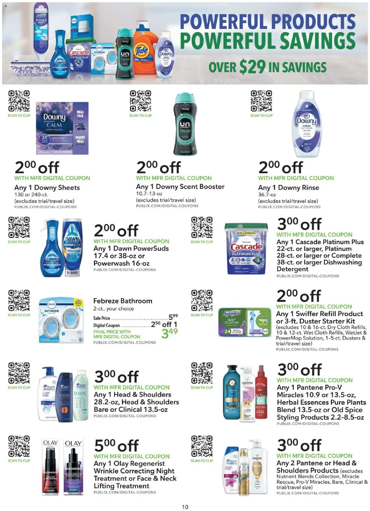 Publix Extra Savings - valid from 10.01.2026 | Page: 10 | Products: Clip, Detergent, Starter, Sheet