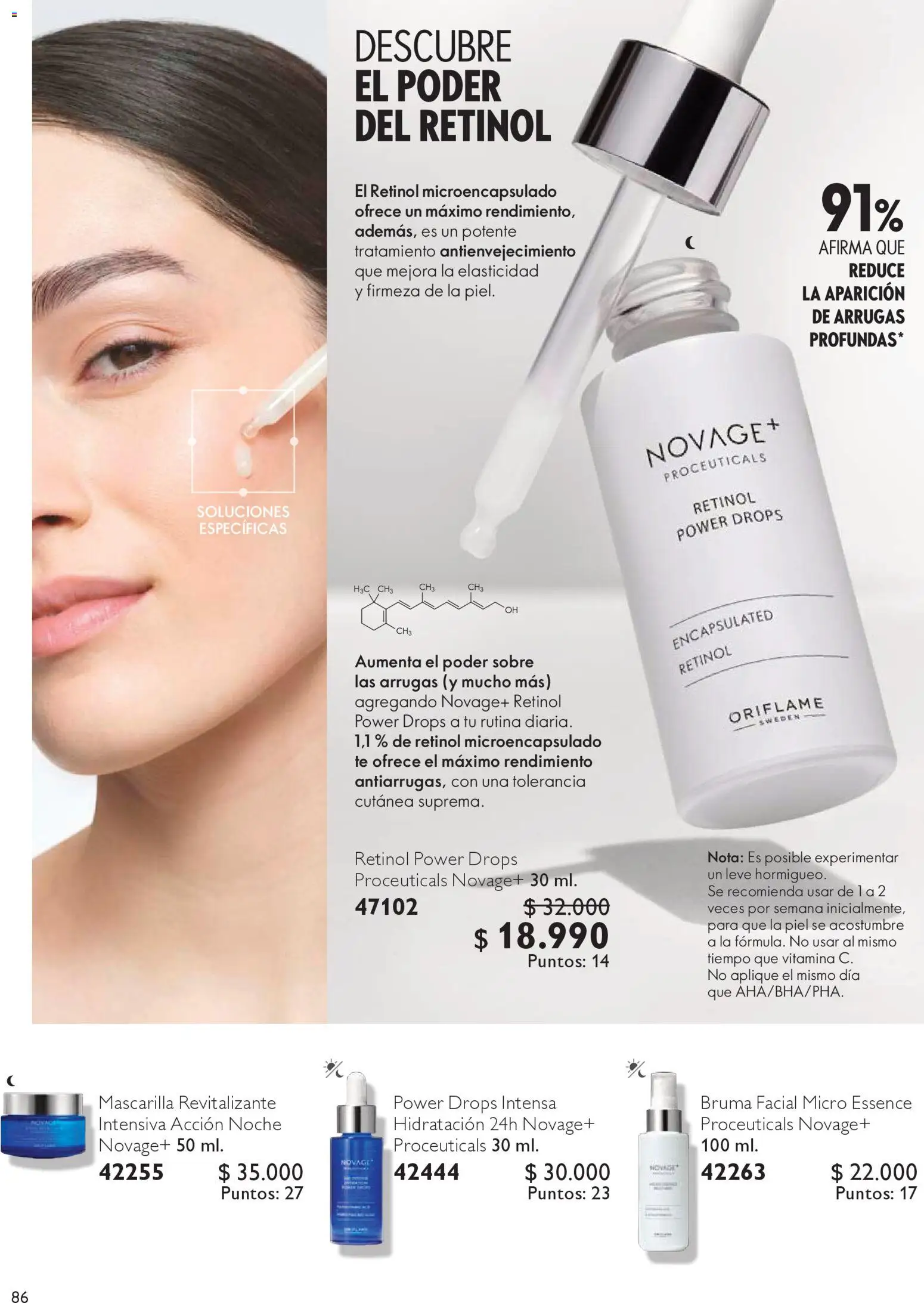 Oriflame catálogo │ válido desde el 25.10.2025 | Página: 86 | Productos: Bruma facial, Mascarilla, Sobre, Té