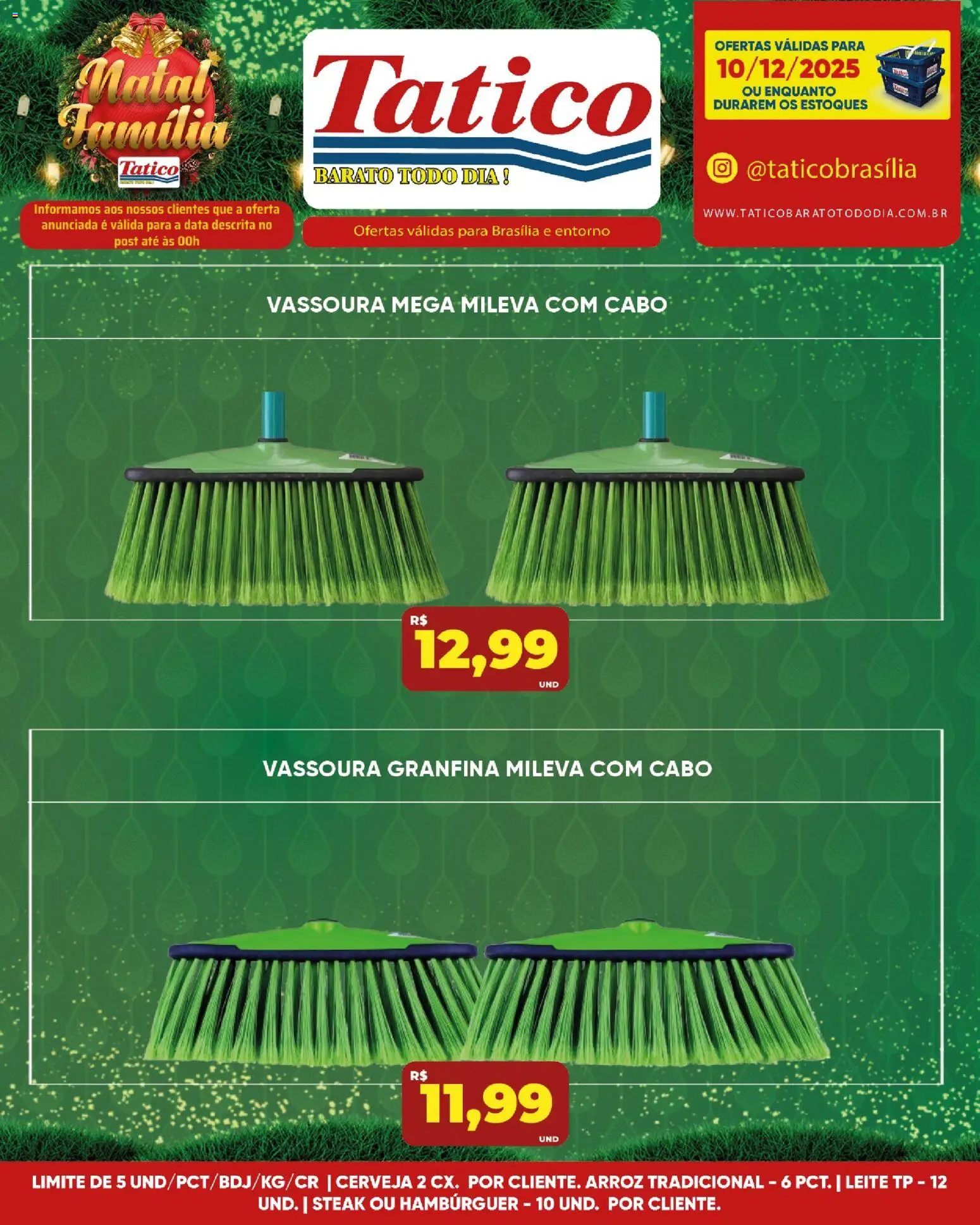 Tatico Folheto - válido de 10.12.2025 | Página: 17 | Produtos: Cerveja, Arroz, Hambúrguer, Cabo