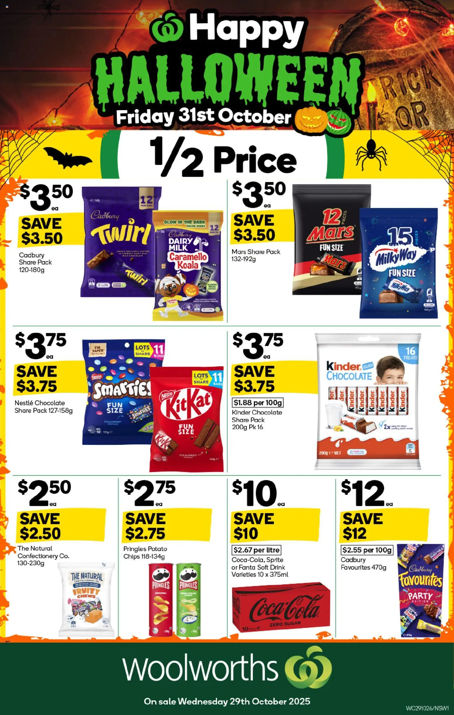 Woolworths catalogue - valid from 29.10.2025 | Page: 1 | Products: Milk, Dairy, Chips, Sugar