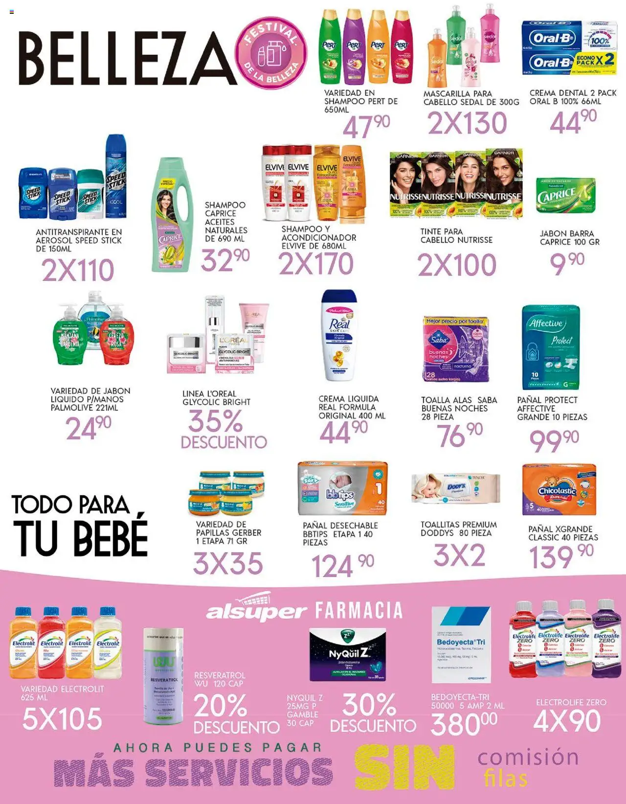 Nuevas ofertas de Alsuper válidas en toda la República Mexicana desde el 17.10.2025. ¡Encuentra las mejores ofertas en Alsuper folleto Laguna! | Página: 4 | Productos: Antitranspirante, Toalla, Body, Jabón