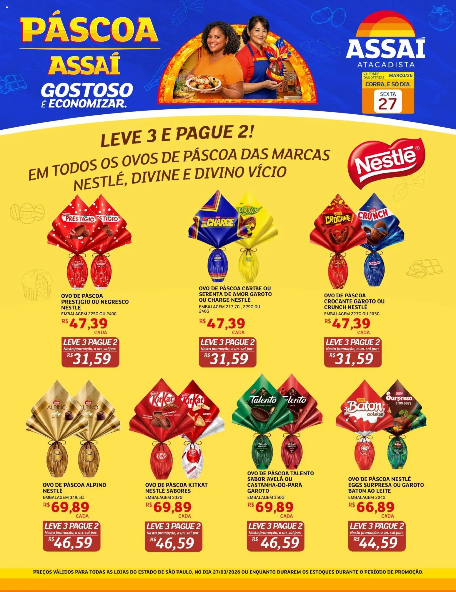 Assaí Atacadista Folheto - válido de 16.04.2026 | Página: 1 | Produtos: Ovo de páscoa, Leite, Ovos, Avelã