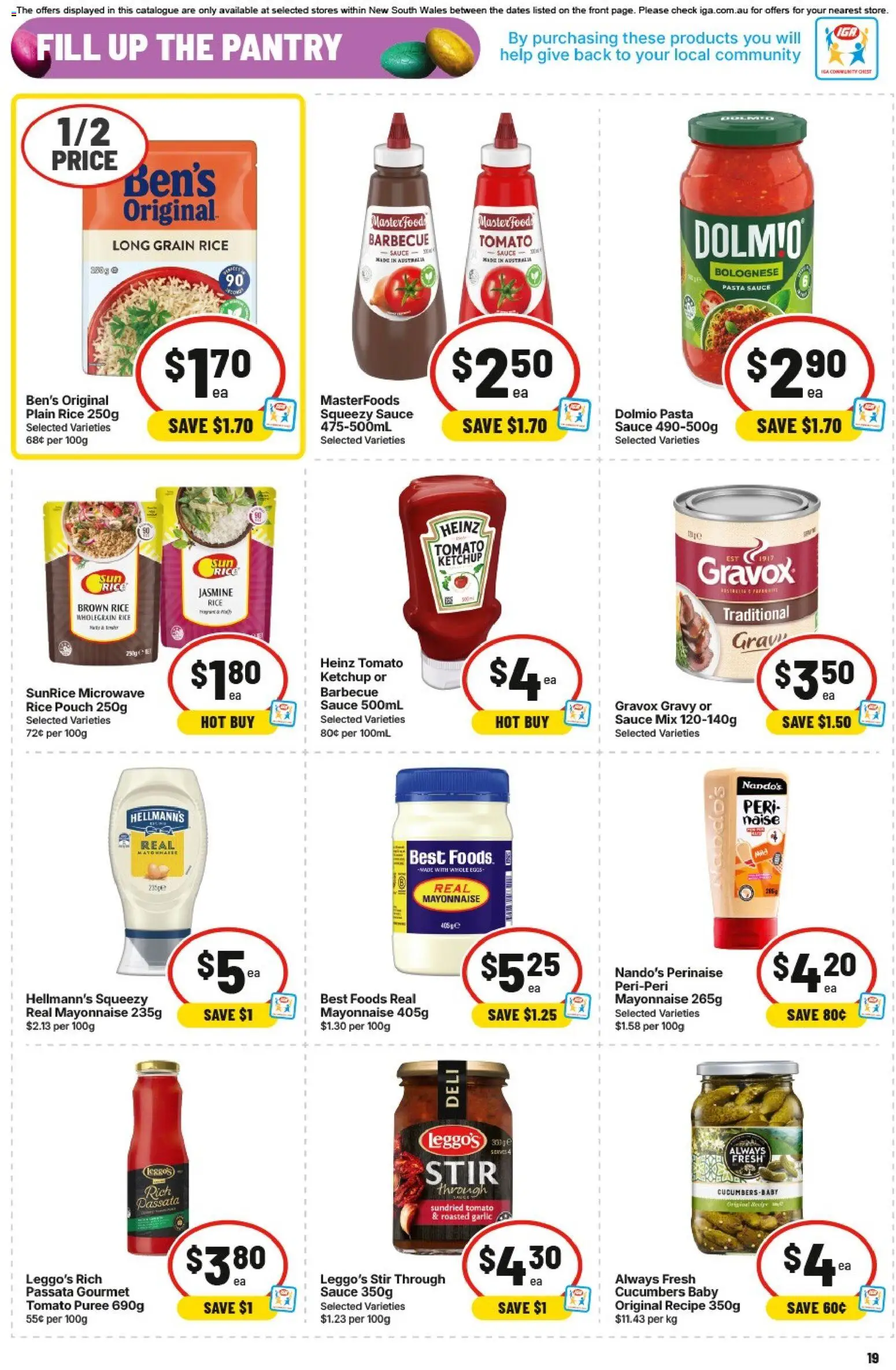 IGA catalogue - valid from 01.04.2026 | Page: 22 | Products: Pasta, Cucumbers, Sauce, Microwave