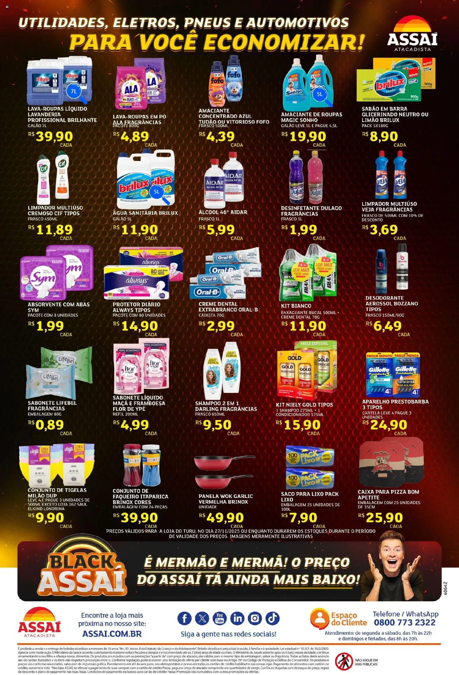 Assaí Atacadista Folheto - válido de 27.11.2025 | Página: 4 | Produtos: Pizza, Base, Roupas, Amaciante