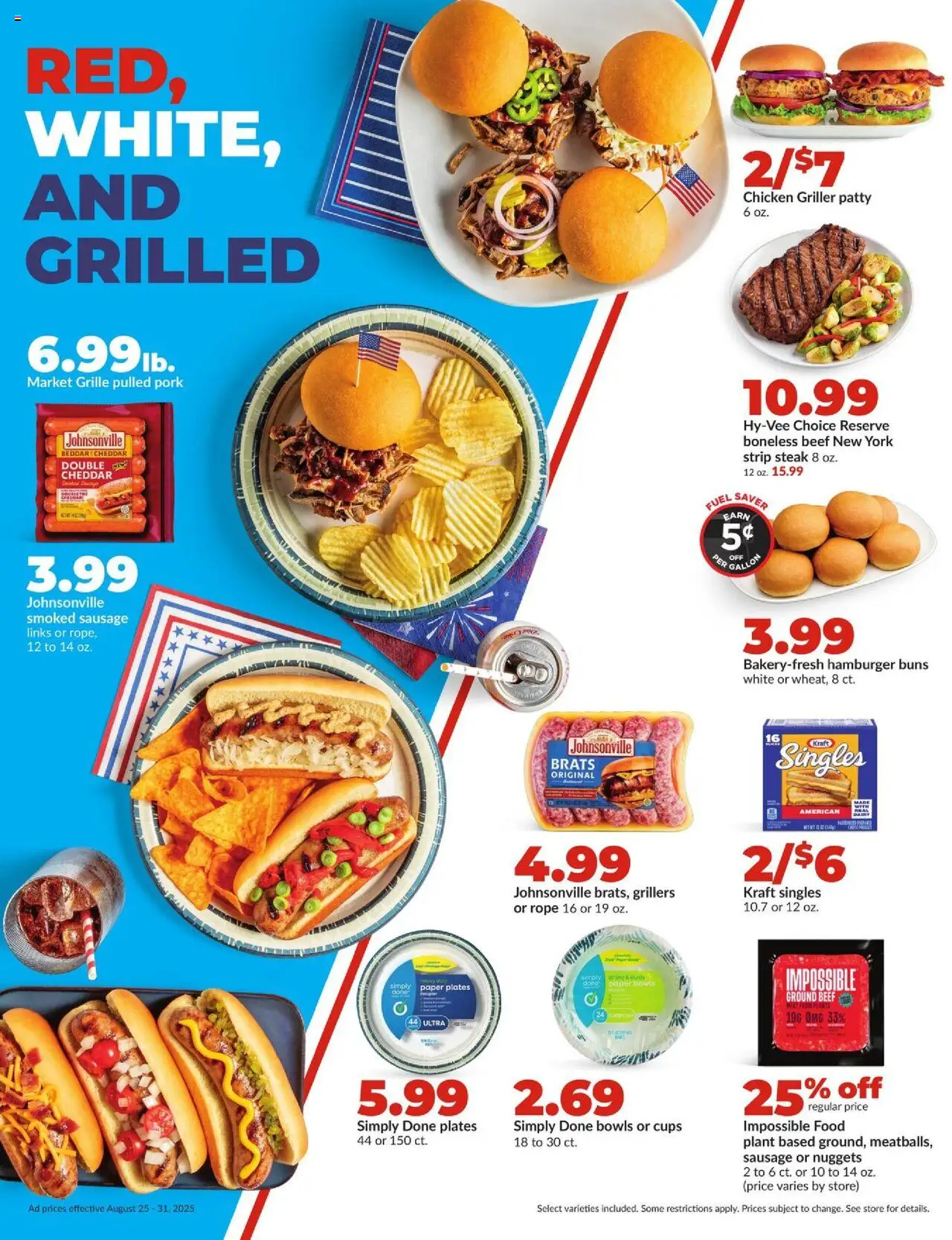 HyVee Weekly Ad - valid from 25.08.2025 | Page: 5 | Products: Pork, Beef, Sausage