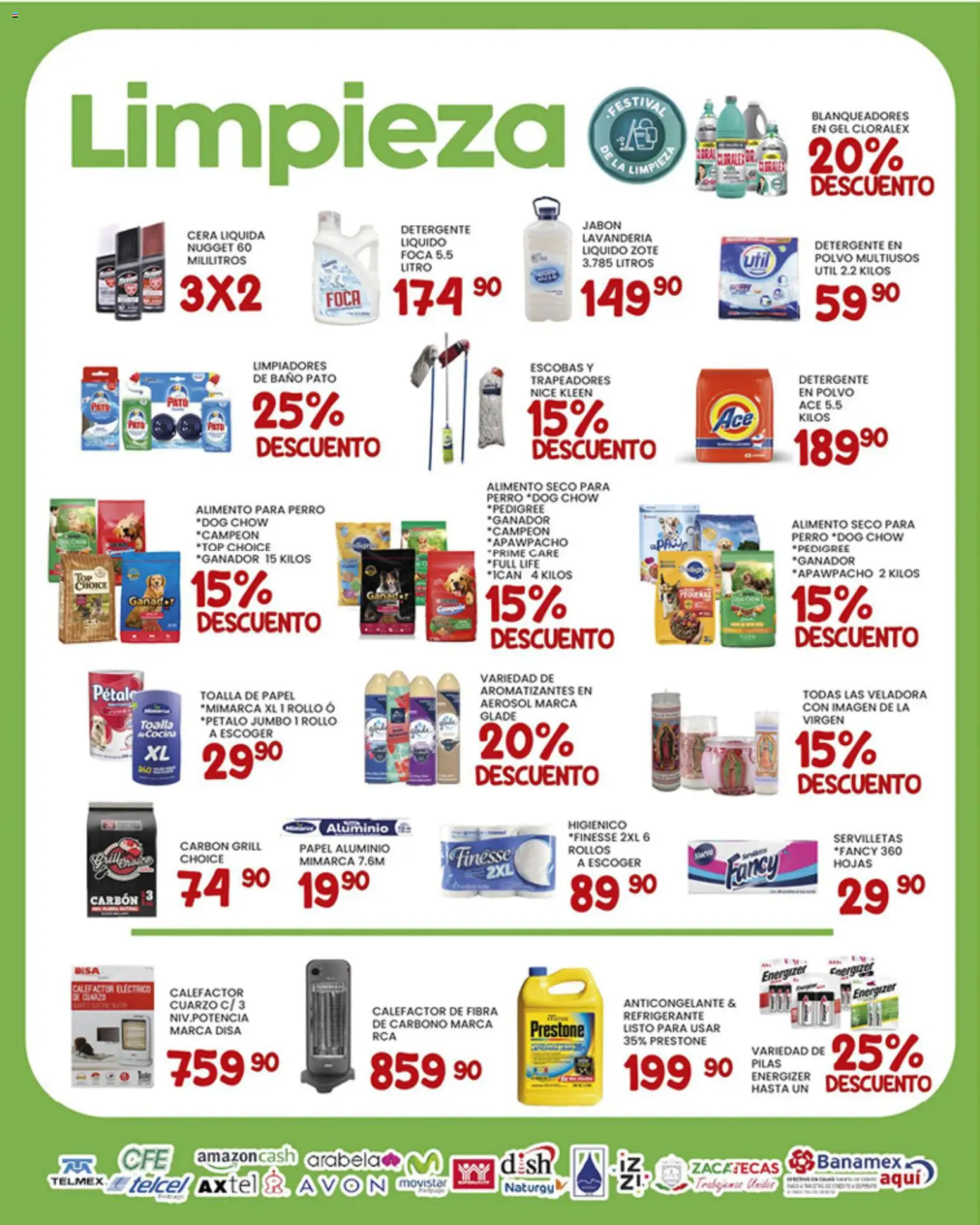 Nuevas ofertas de Alsuper válidas en toda la República Mexicana desde el 30.01.2026. ¡Encuentra las mejores ofertas en Alsuper folleto Zacatecas! | Página: 5 | Productos: Cera, Baño, Servilletas, Pilas