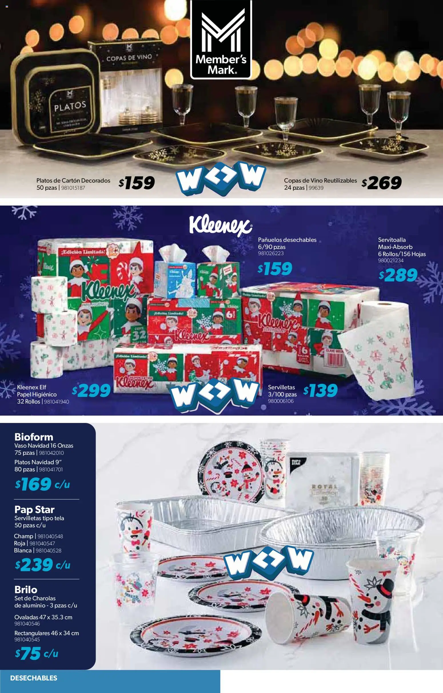 Nuevas ofertas de Sam's Club válidas en toda la República Mexicana desde el 20.11.2025. ¡Encuentra las mejores ofertas en Sam's Club catálogo! | Página: 4 | Productos: Papel higiénico, Vino, Servilletas