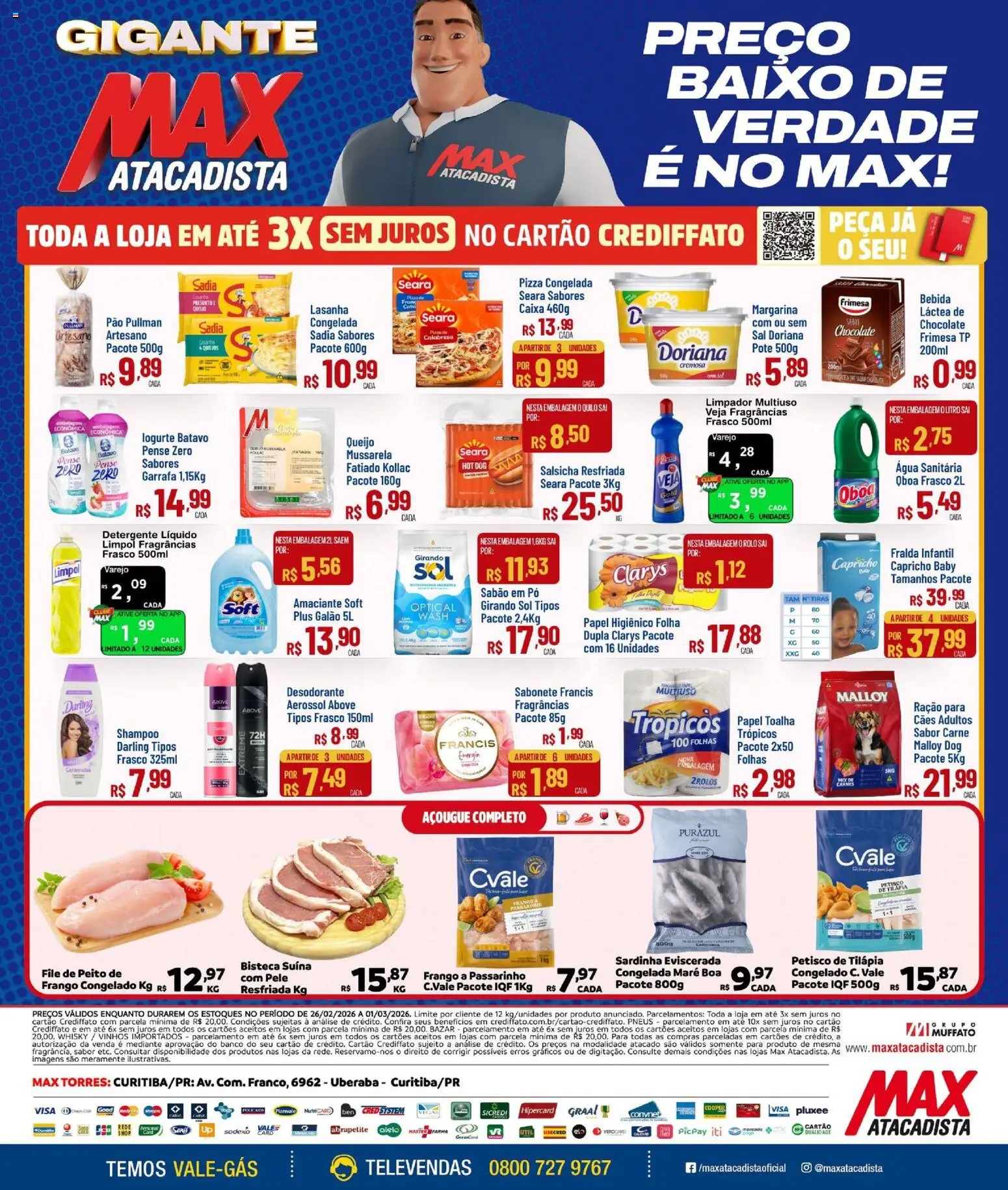 Max Atacadista Folheto - válido de 26.02.2026 | Página: 2 | Produtos: Shampoo, Tilápia, Pneus, Baixo