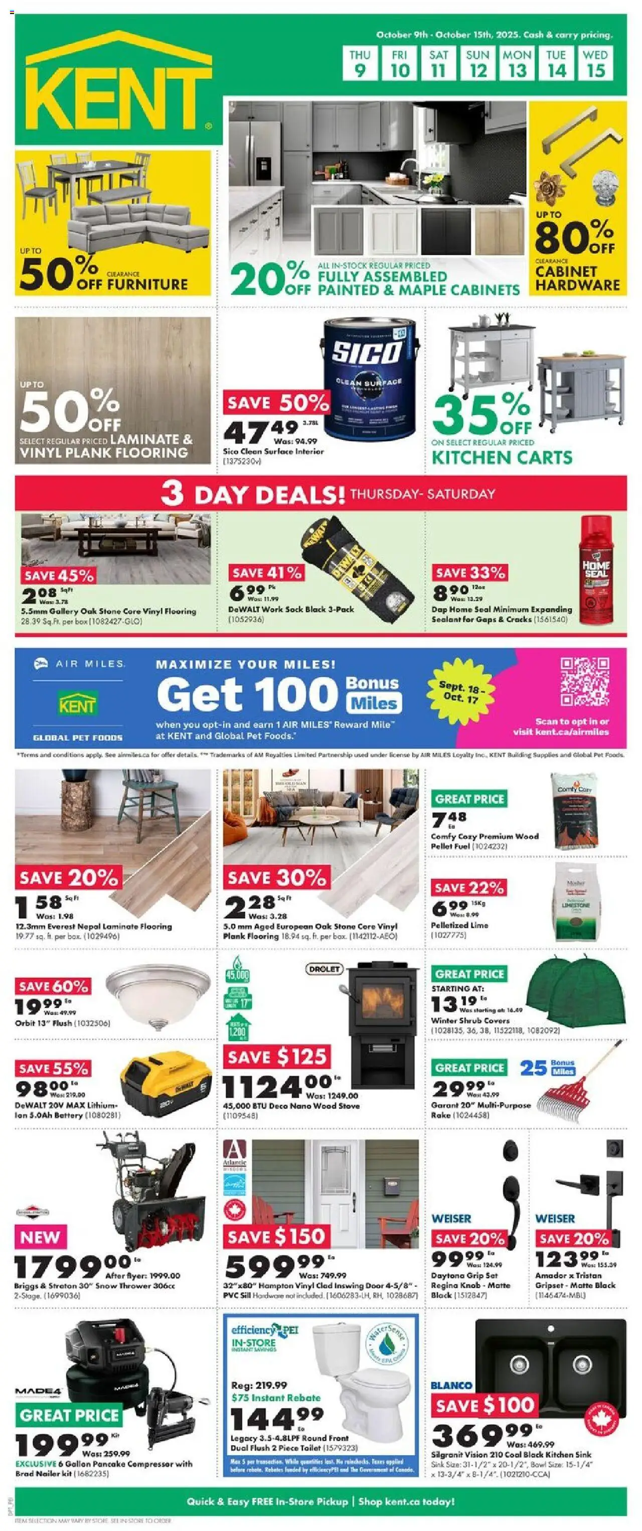 Kent flyer valid from 09.10.2025 | Page: 1 | Products: Stove, Cabinet, Box, Battery