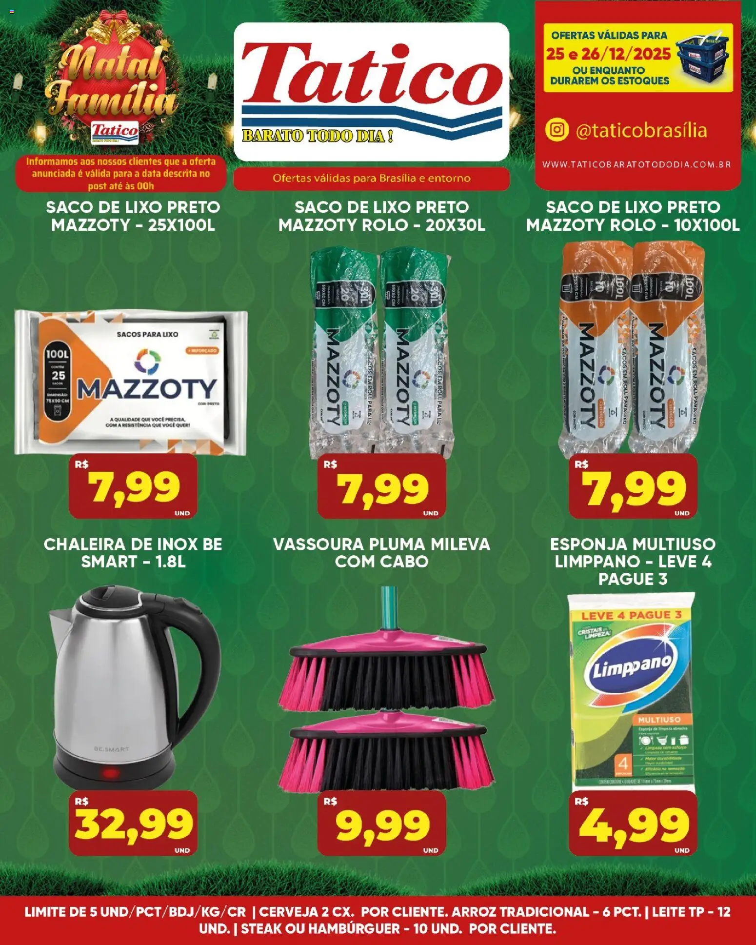 Tatico Folheto - válido de 24.12.2025 | Página: 10 | Produtos: Rolo, Cerveja, Arroz, Hambúrguer