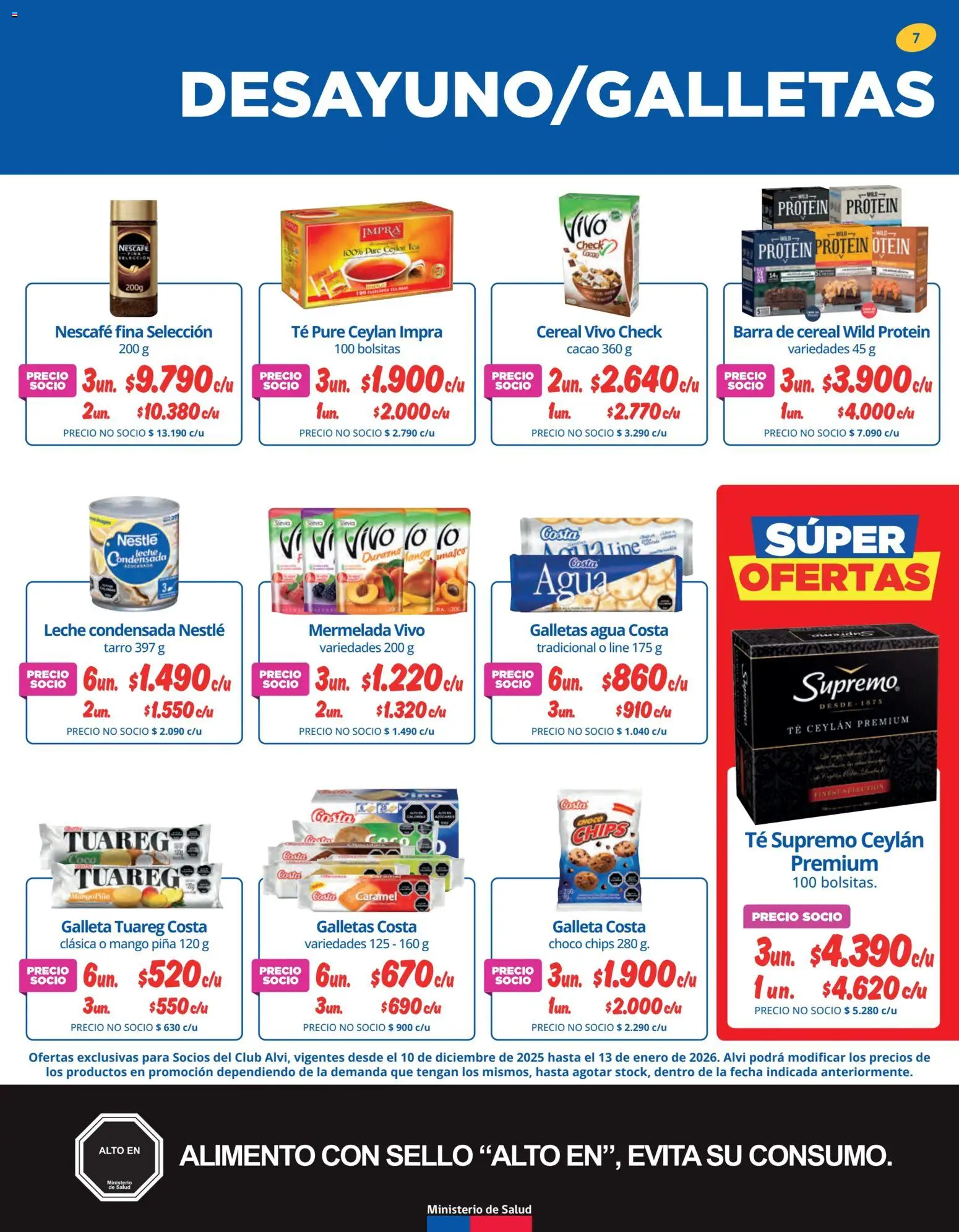 Alvi catálogo │ válido desde el 10.12.2025 | Página: 7 | Productos: Agua, Mango, Leche, Té