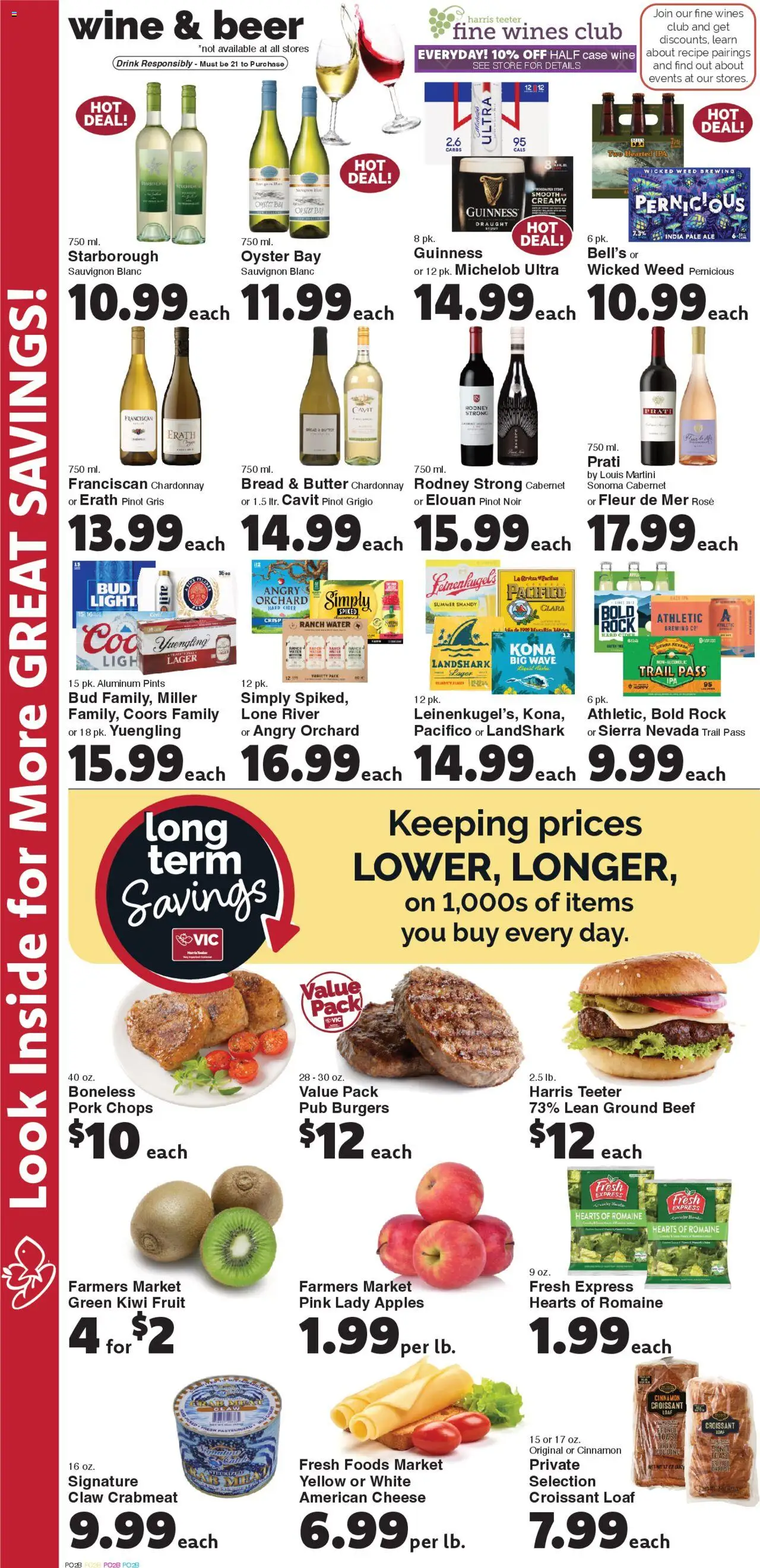 Harris Teeter Weekly Ad - valid from 06.08.2025 | Page: 8 | Products: Cider, Bread, Water, Case