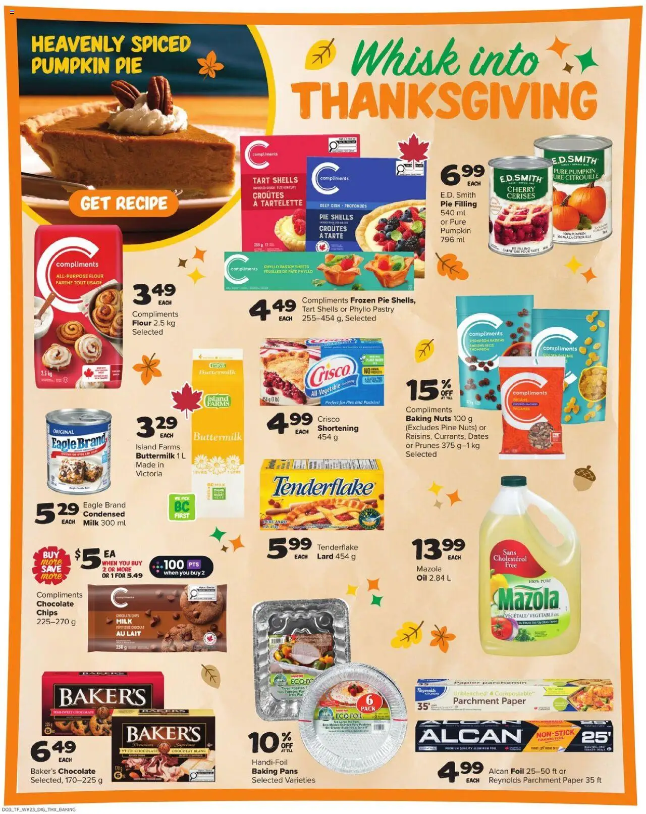 Thrifty Foods flyer valid from 02.10.2025 | Page: 14 | Products: Chips, Nuts, Milk, Chocolate