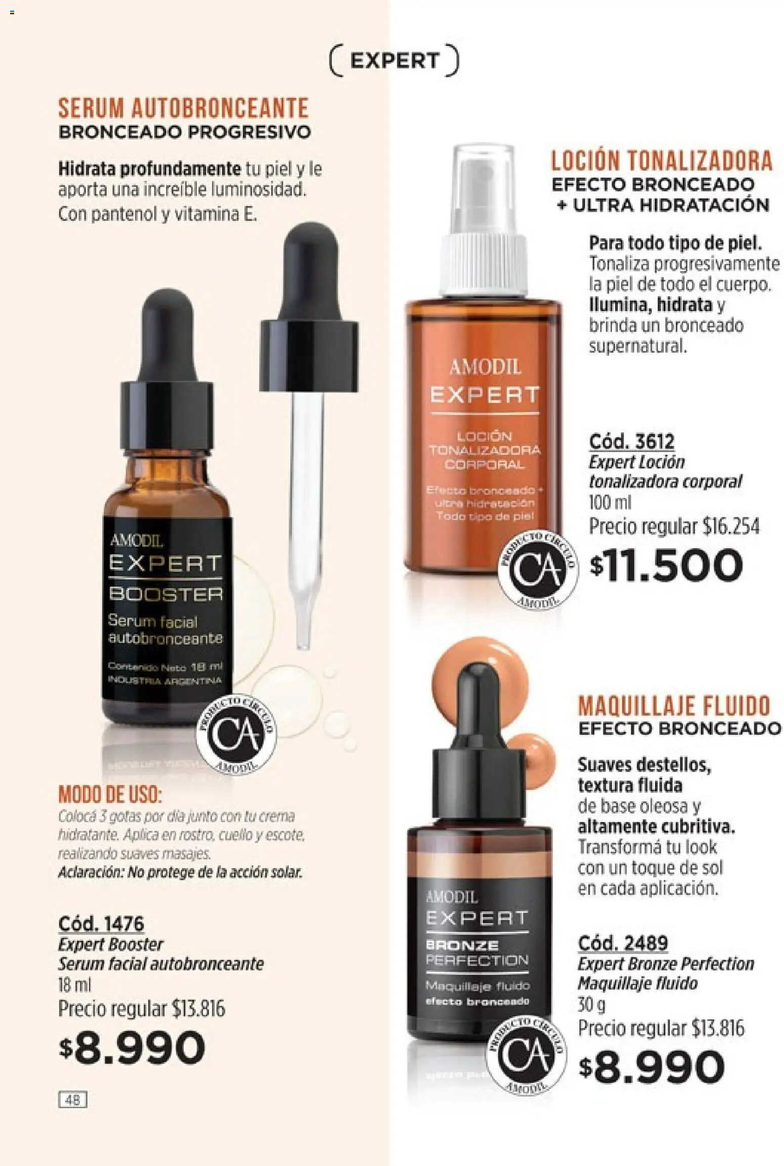 Catálogo Amodil Campaña 5 │ válido desde el 01.03.2026 | Página: 48 | Productos: Maquillaje, Serum, Loción, Crema