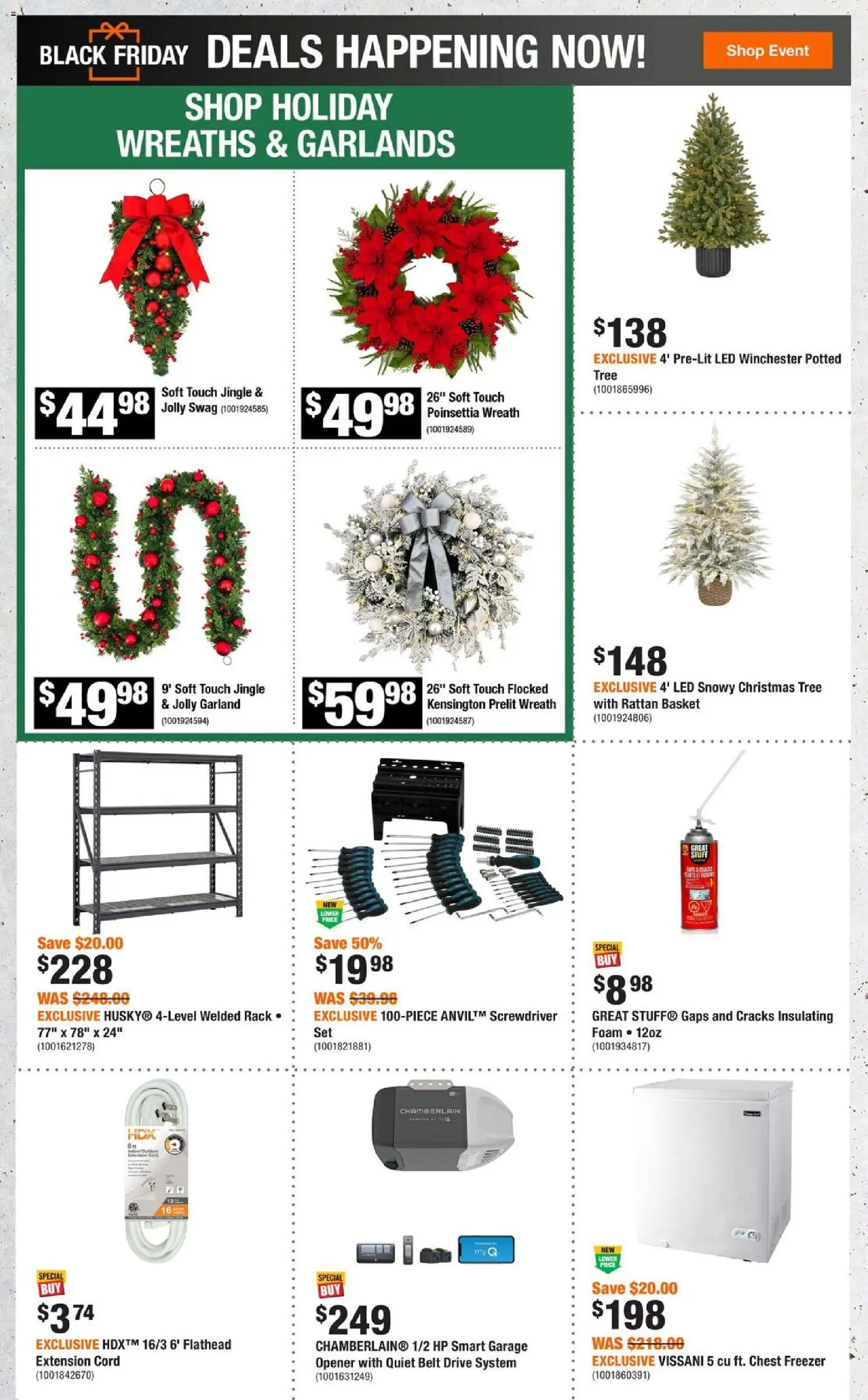 Home Depot flyer valid from 20.11.2025 | Page: 3 | Products: Belt, Freezer, Basket