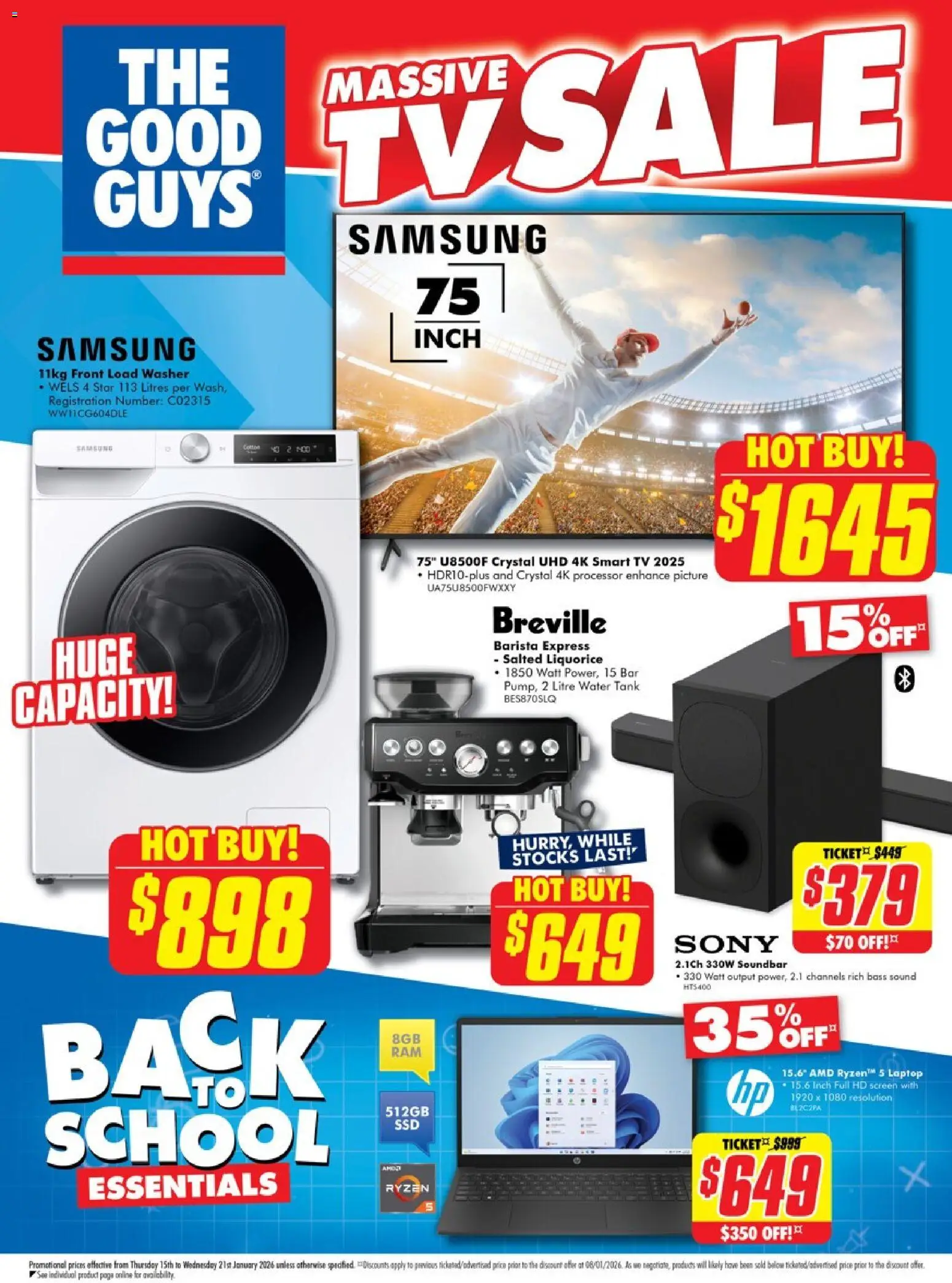 The Good Guys catalogue - valid from 14.01.2026 | Page: 10 | Products: Picture, Water, Washer, Screen