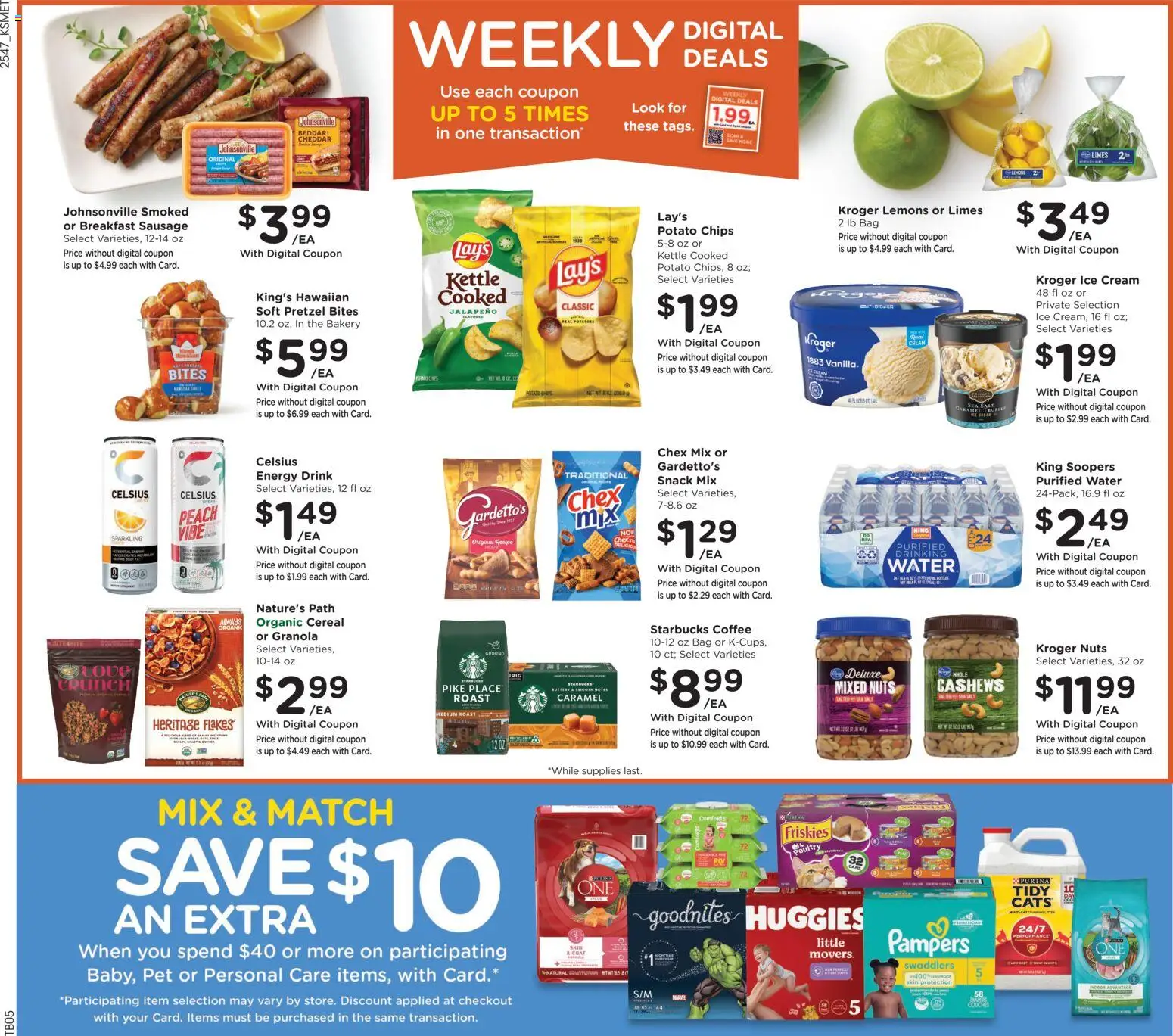 King Soopers Weekly Ad - valid from 26.12.2025 | Page: 2 | Products: Coffee, Flakes, Water, Bag