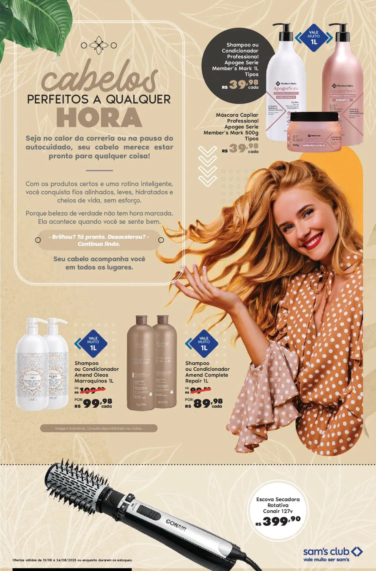 Sam's Club Folheto - válido de 13.08.2025 | Página: 2 | Produtos: Shampoo, Escova secadora, Condicionador, Escova