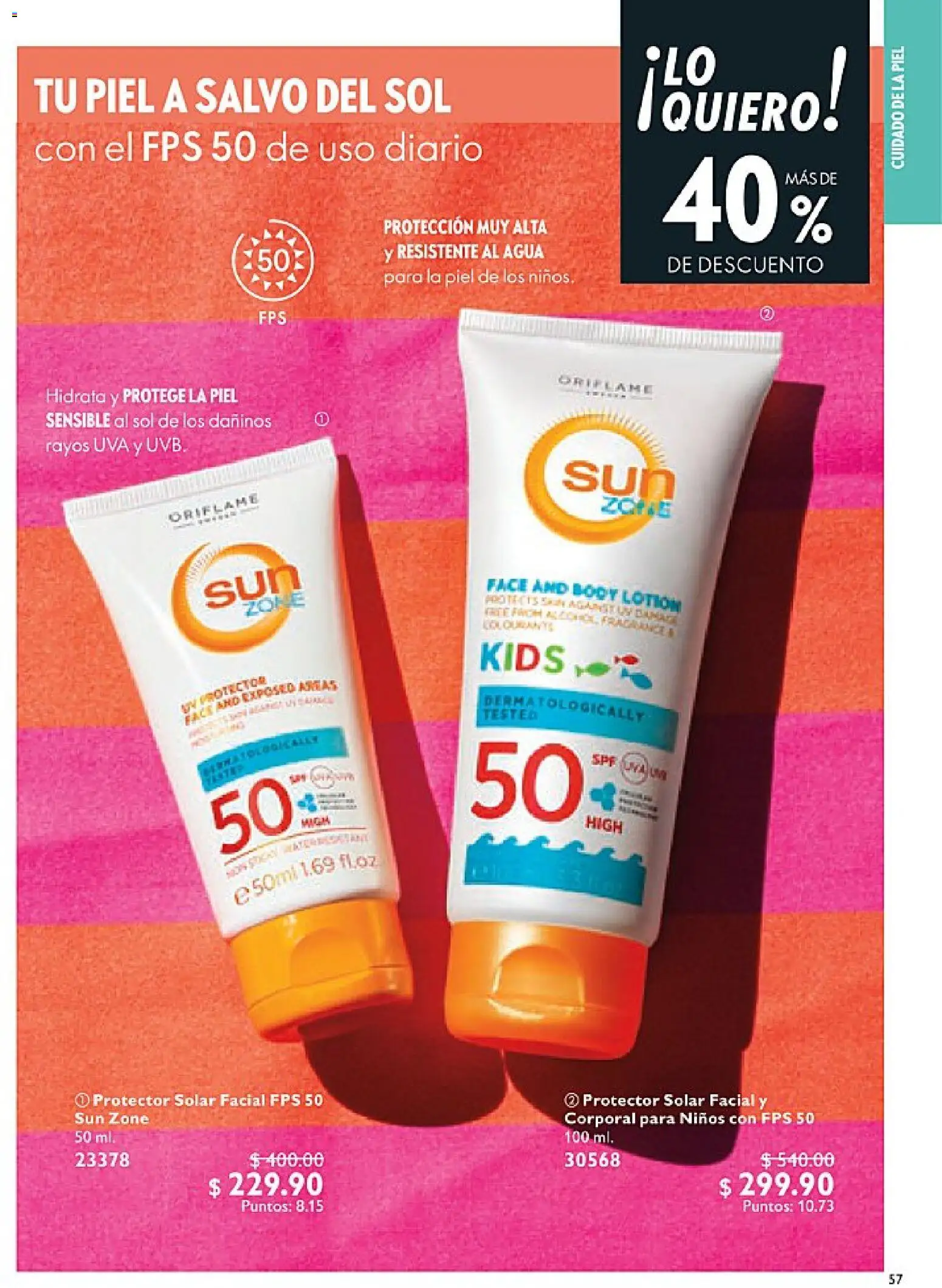 Nuevas ofertas de Oriflame válidas en toda la República Mexicana desde el 14.02.2026. ¡Encuentra las mejores ofertas en Oriflame campaña 3 2026! | Página: 57 | Productos: Agua, Uva, Body, Protector solar