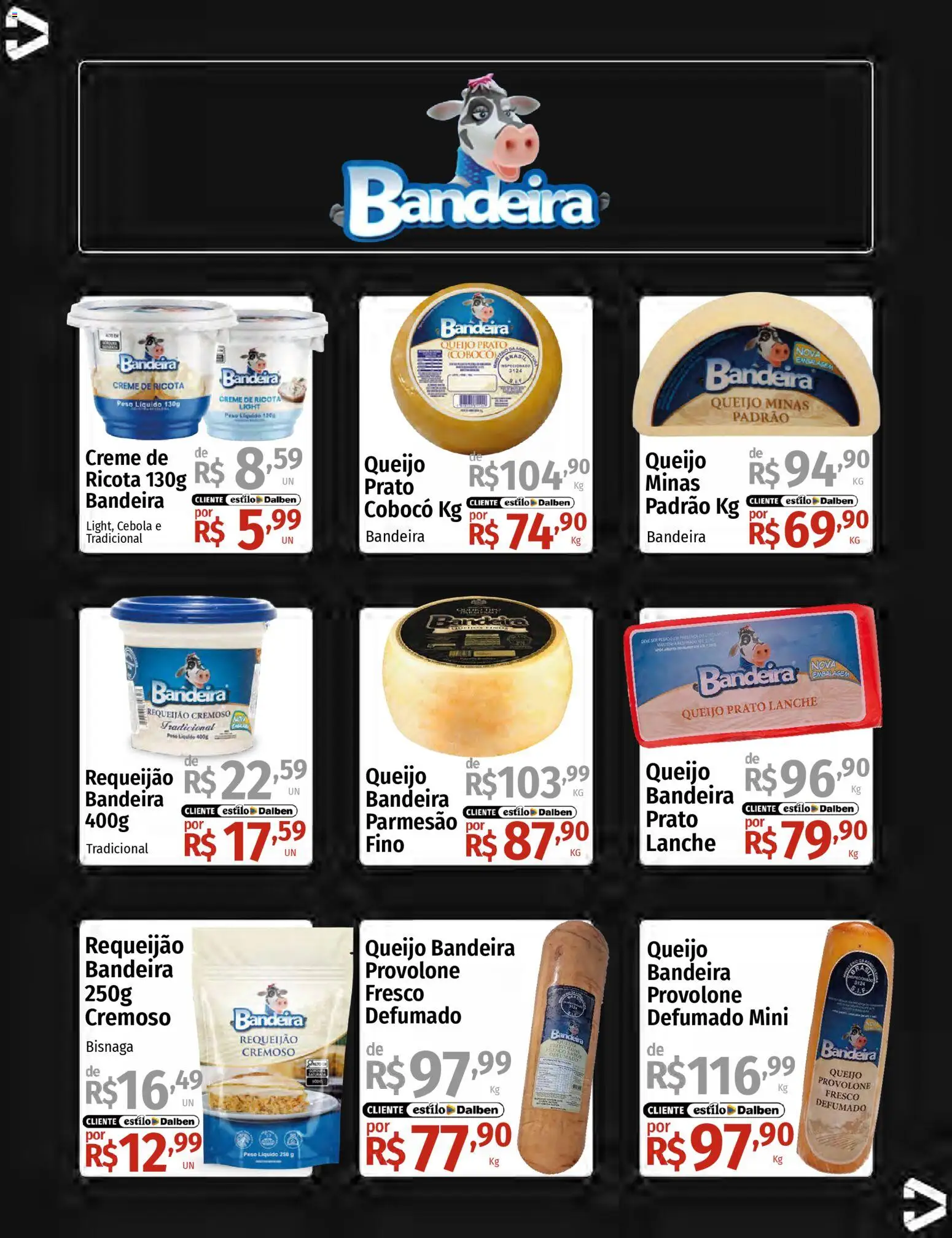Supermercado Dalben Folheto - válido de 14.01.2026 | Página: 23 | Produtos: Queijo, Parmesão, Ricota, Requeijão