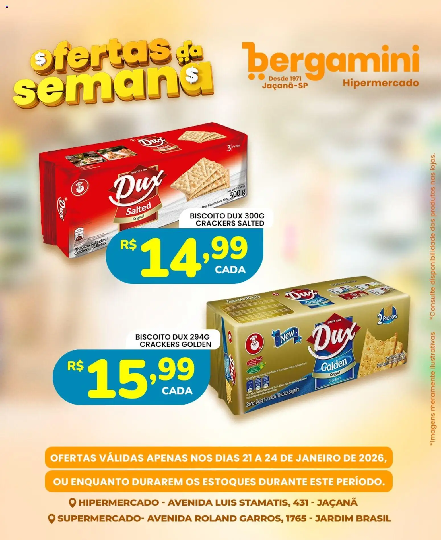 Supermercado Bergamini Folheto - válido de 21.01.2026 | Página: 16 | Produtos: Biscoito, Biscoitos