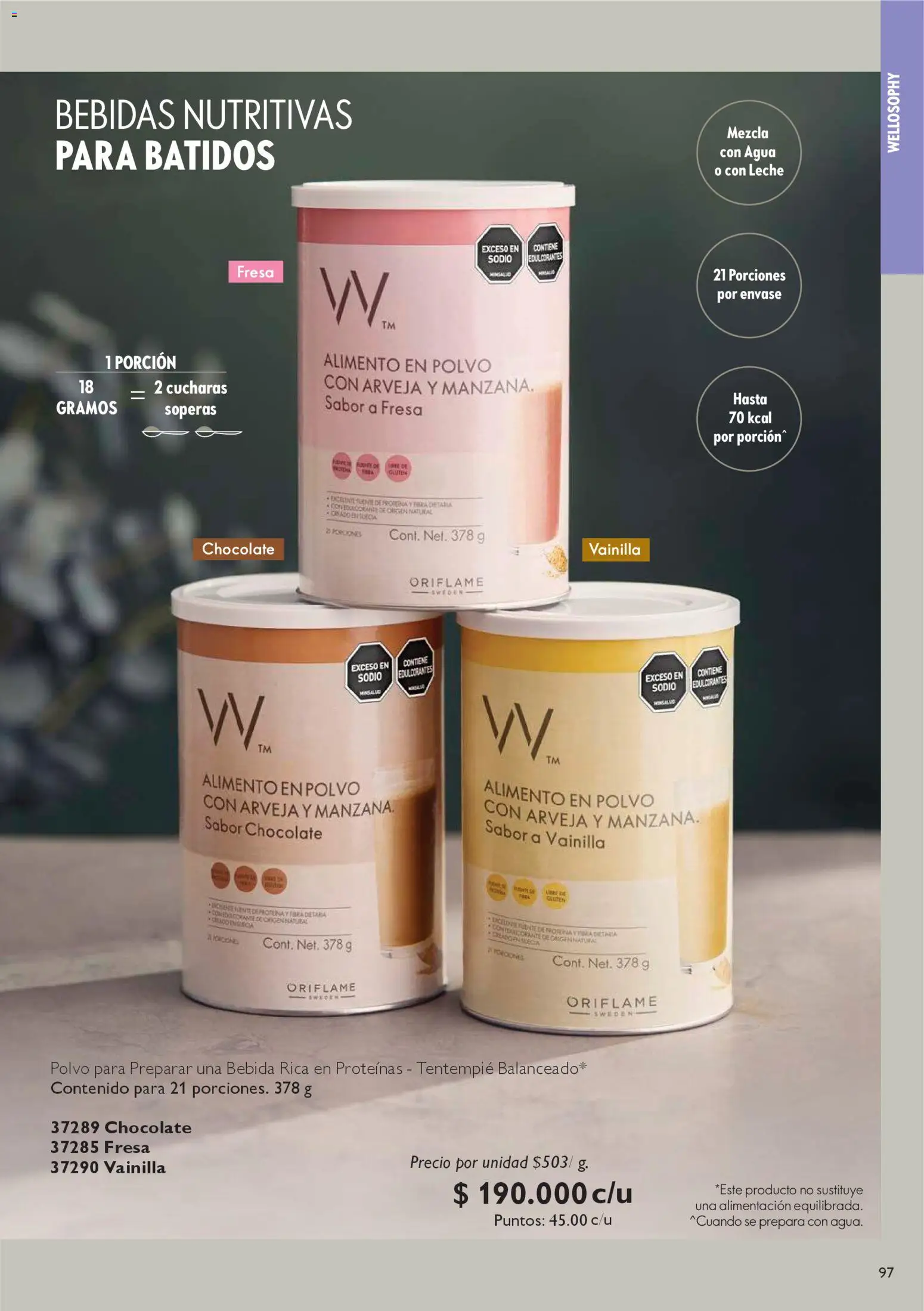 Oriflame revista - valida desde el 06.12.2025 | Página: 97 | Productos: Fresa, Polvo, Leche, Chocolate