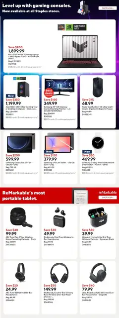 Preview of Staples weekly flyer / circulaire from shop Staples valid from 17.10.2025 | Page: 6 | Products: Tablet, Monitor, Computer, Mouse