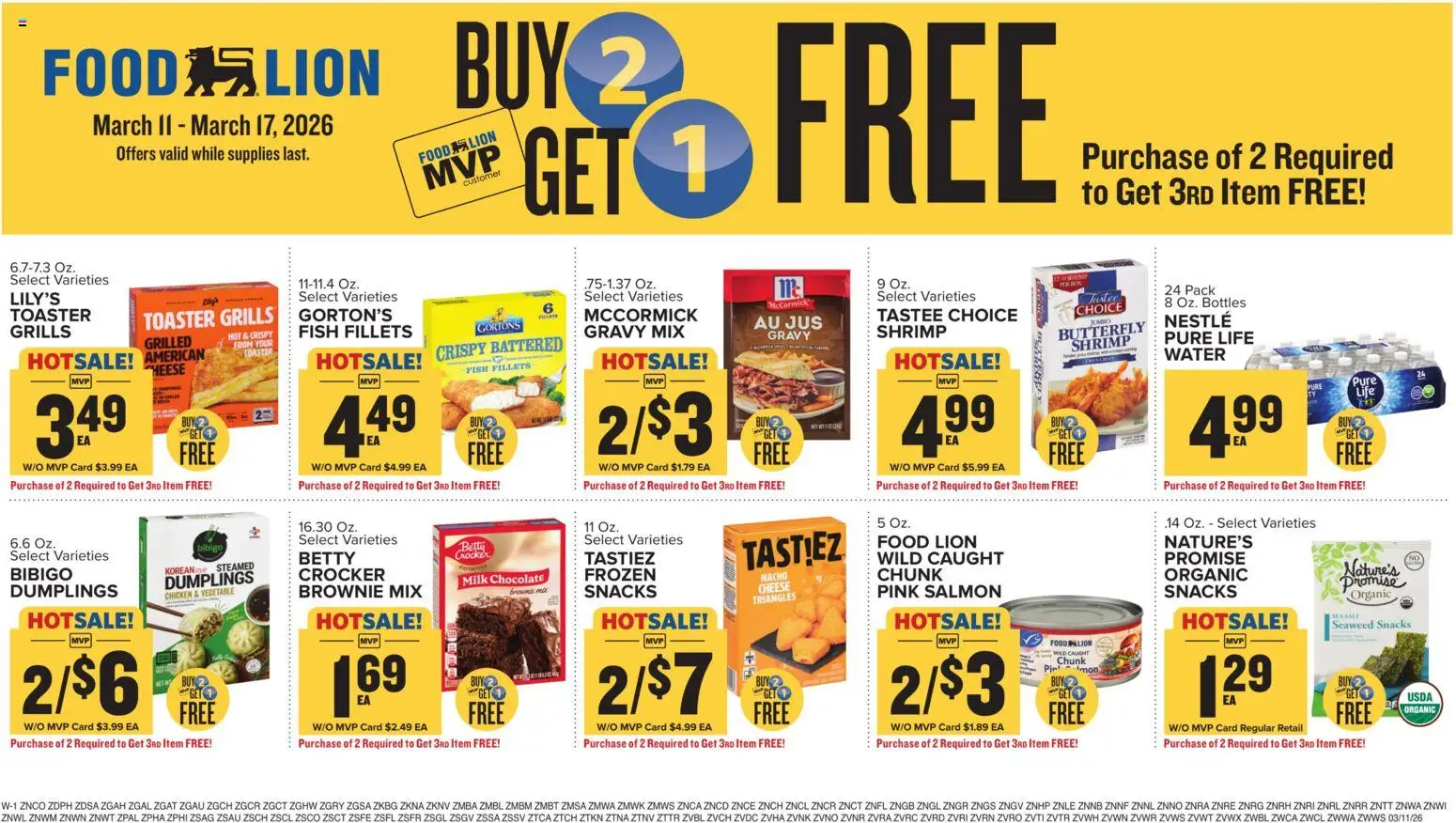 Food Lion Weekly Ad - valid from 11.03.2026 | Page: 14 | Products: Milk, Cheese, Fish, Salt