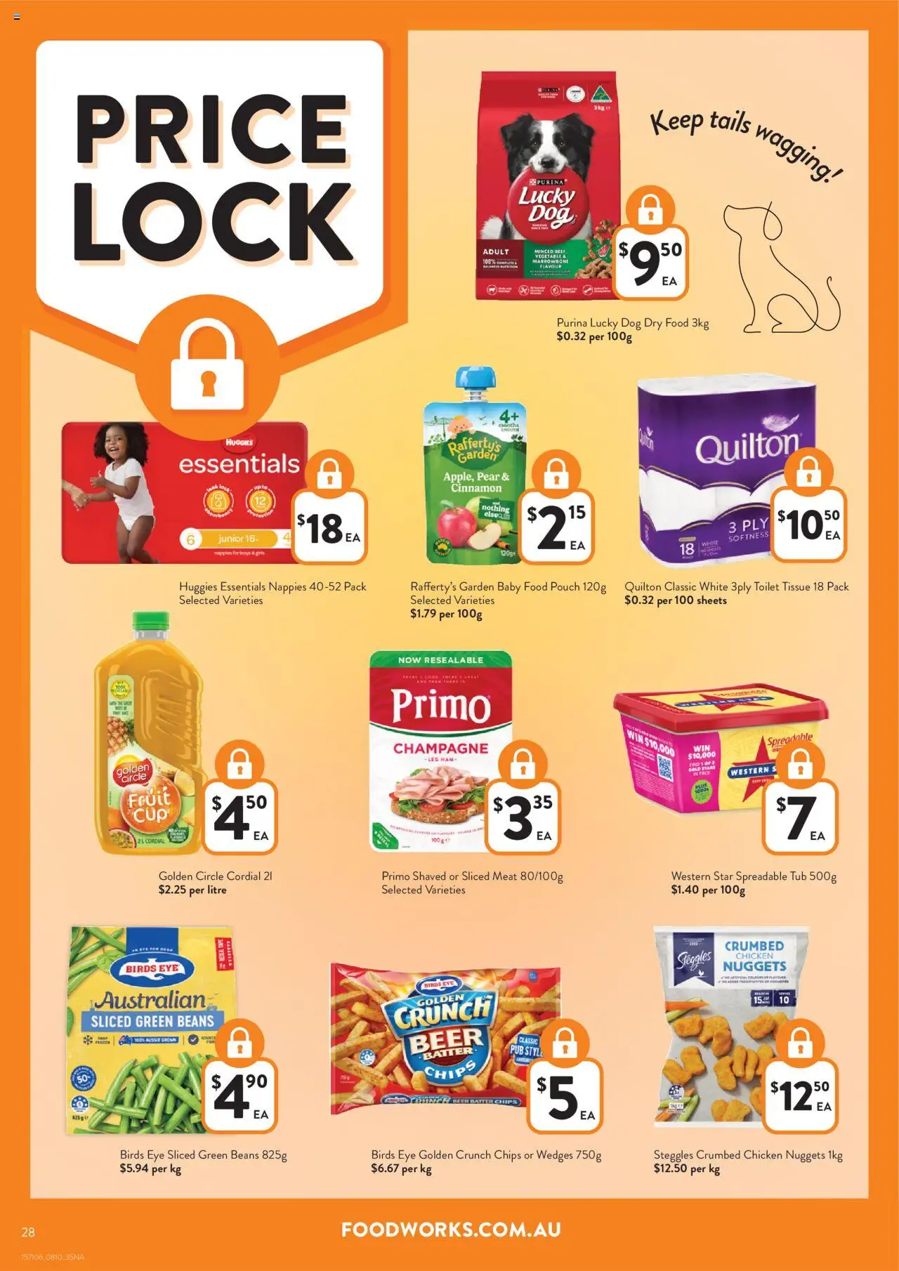 Foodworks catalogue - valid from 08.10.2025 | Page: 28 | Products: Beer, Meat, Nappies, Baby food