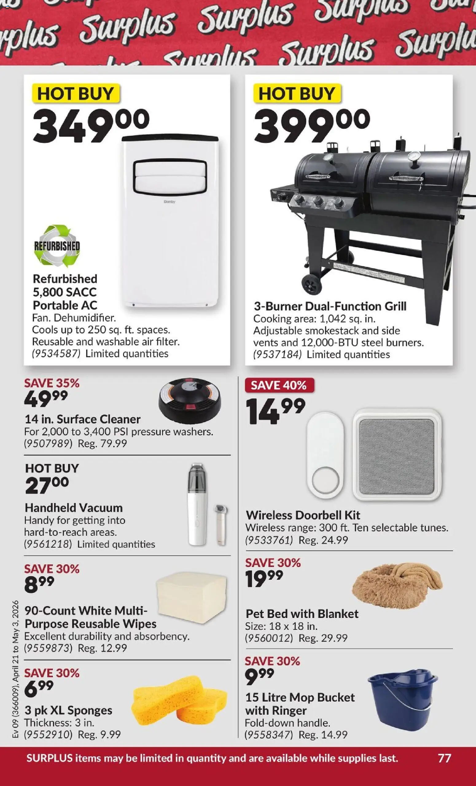 Princess Auto flyer valid from 21.04.2026 | Page: 82 | Products: Grill, Bed, Blanket