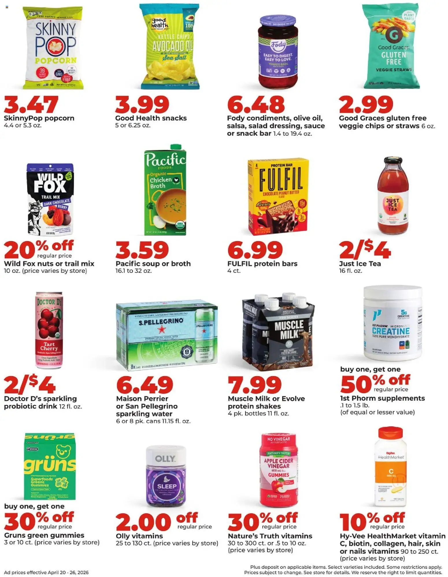 HyVee Weekly Ad - valid from 20.04.2026 | Page: 31 | Products: Vinegar, Chips, Salad, Greens