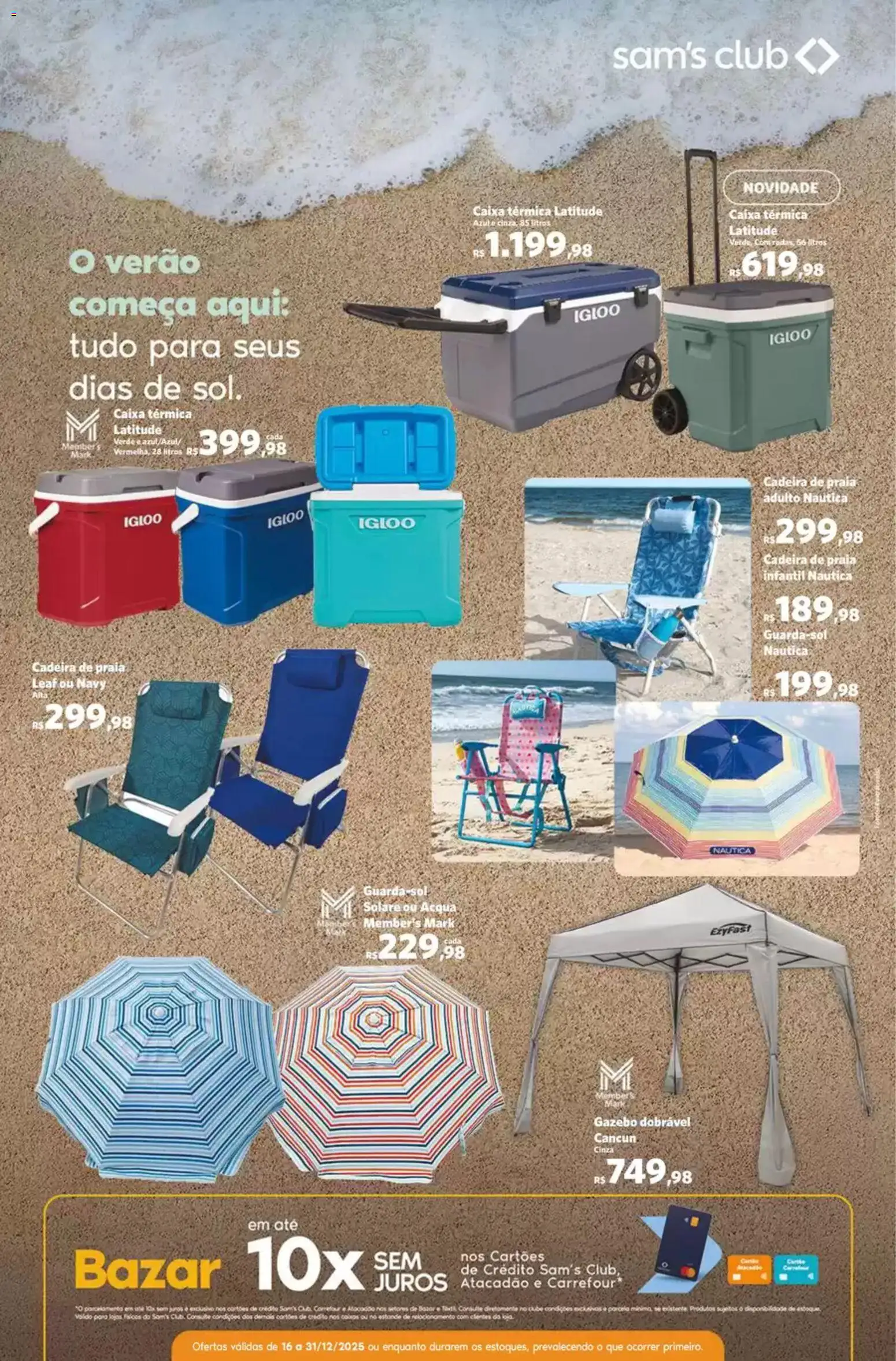 Sam's Club Folheto - válido de 16.12.2025 | Página: 2 | Produtos: Caixa térmica, Cadeira de praia, Cadeira, Caixa