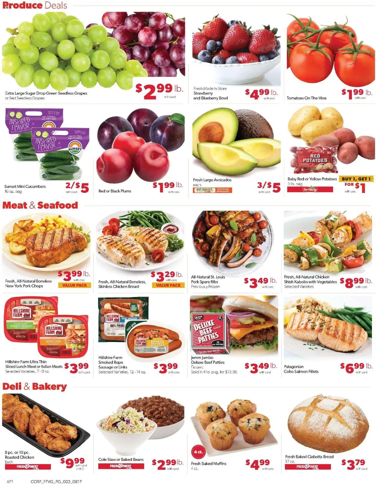Family Fare Weekly Ad - valid from 17.08.2025 | Page: 3 | Products: Bread, Beef, Cucumbers, Sugar