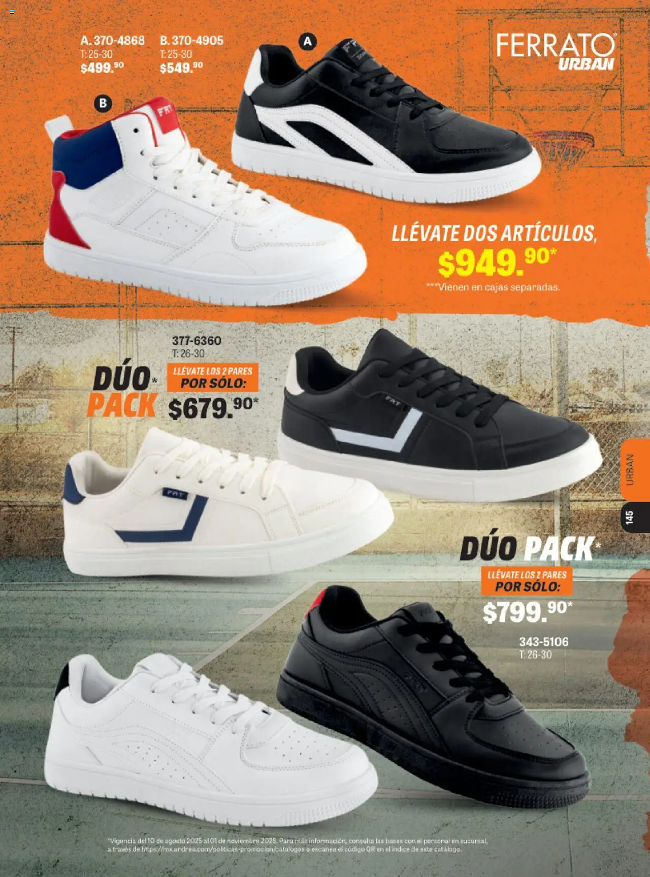 Nuevas ofertas de Andrea válidas en toda la República Mexicana desde el 10.08.2025. ¡Encuentra las mejores ofertas en Andrea - Catálogo Urbano Deportivo! | Página: 11