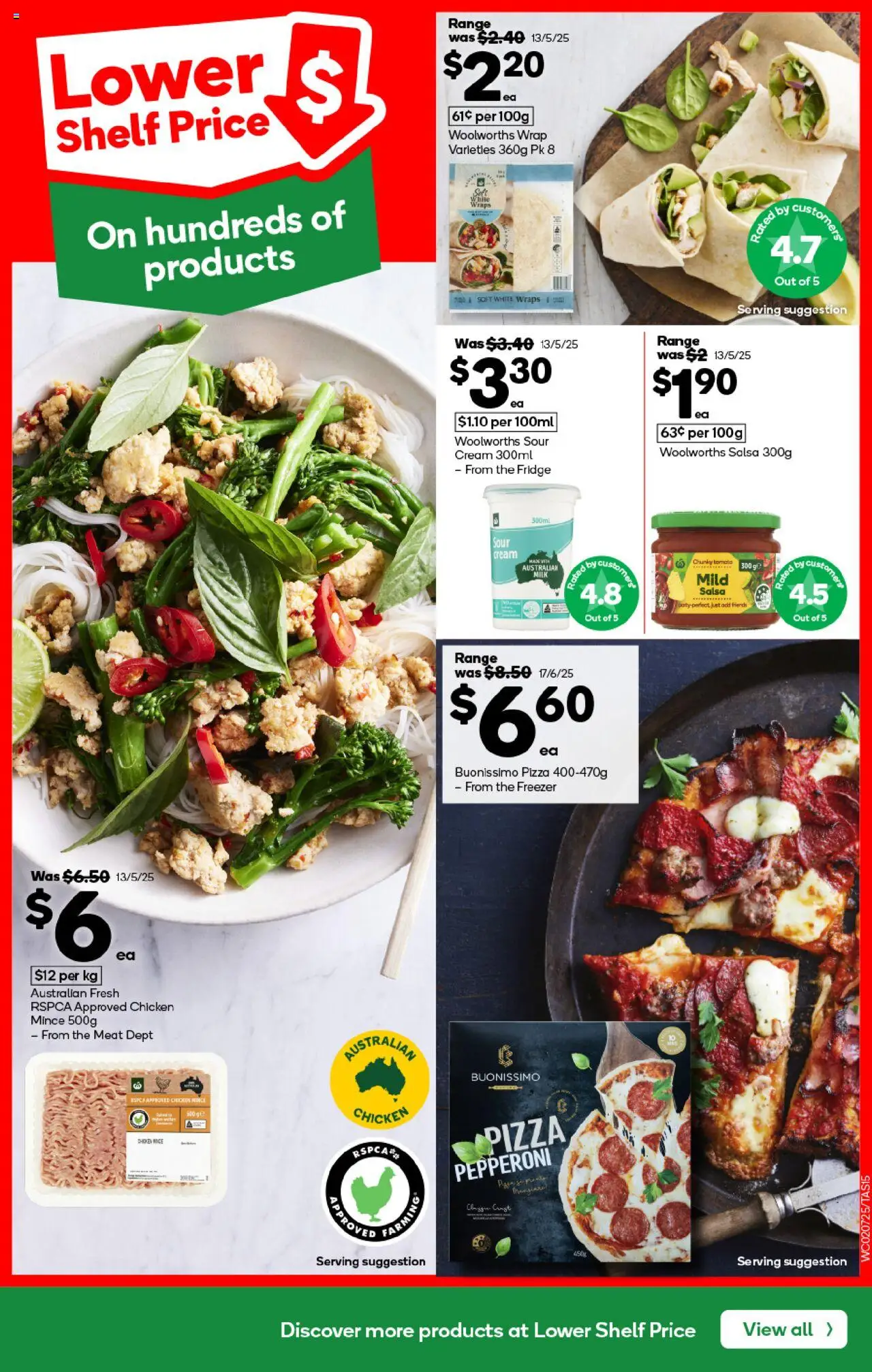 Woolworths catalogue - valid from 02.07.2025 | Page: 15 | Products: Chicken, Sour cream, Meat, Salsa