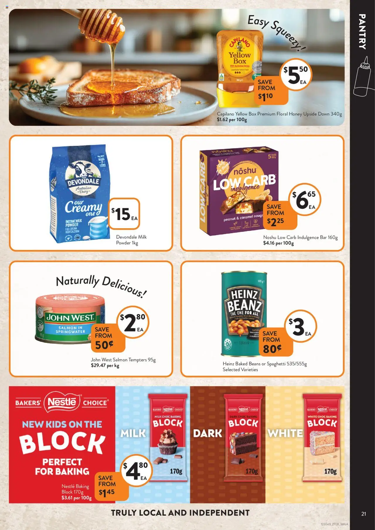 Foodworks catalogue - valid from 27.08.2025 | Page: 21 | Products: Floral, Powder, Honey, Cream