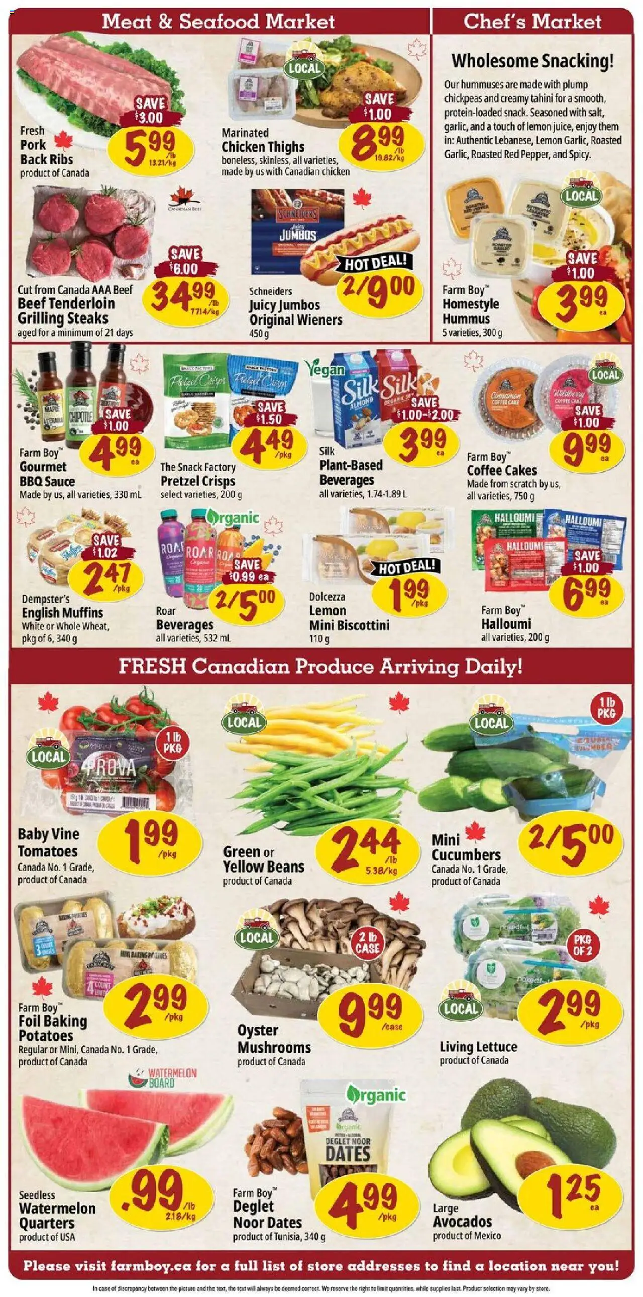 Farm Boy flyer valid from 07.08.2025 | Page: 2 | Products: Beef, Cucumbers, Coffee, Chicken
